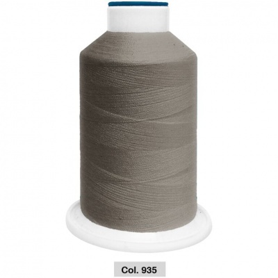 Rolo de linha de costura cinzenta Col. 935 com base branca