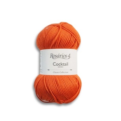 Novelo de lã laranja Rosários 4 Cocktail