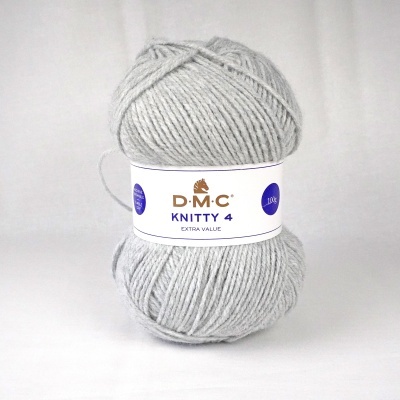 Novelo de lã cinzenta D.M.C KNITTY 4 EXTRA VALUE 100g