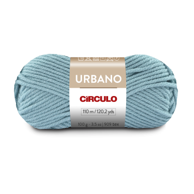 Novelo de lã azul claro da marca CÍRCULO com rótulo URBANO