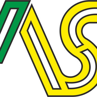 Logotipo colorido com letras M verde, S amarelo e número 7 vermelho