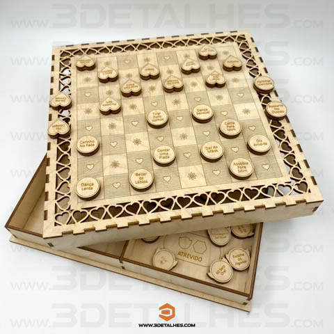 Damas d`Amantes - Jogo de Tabuleiro