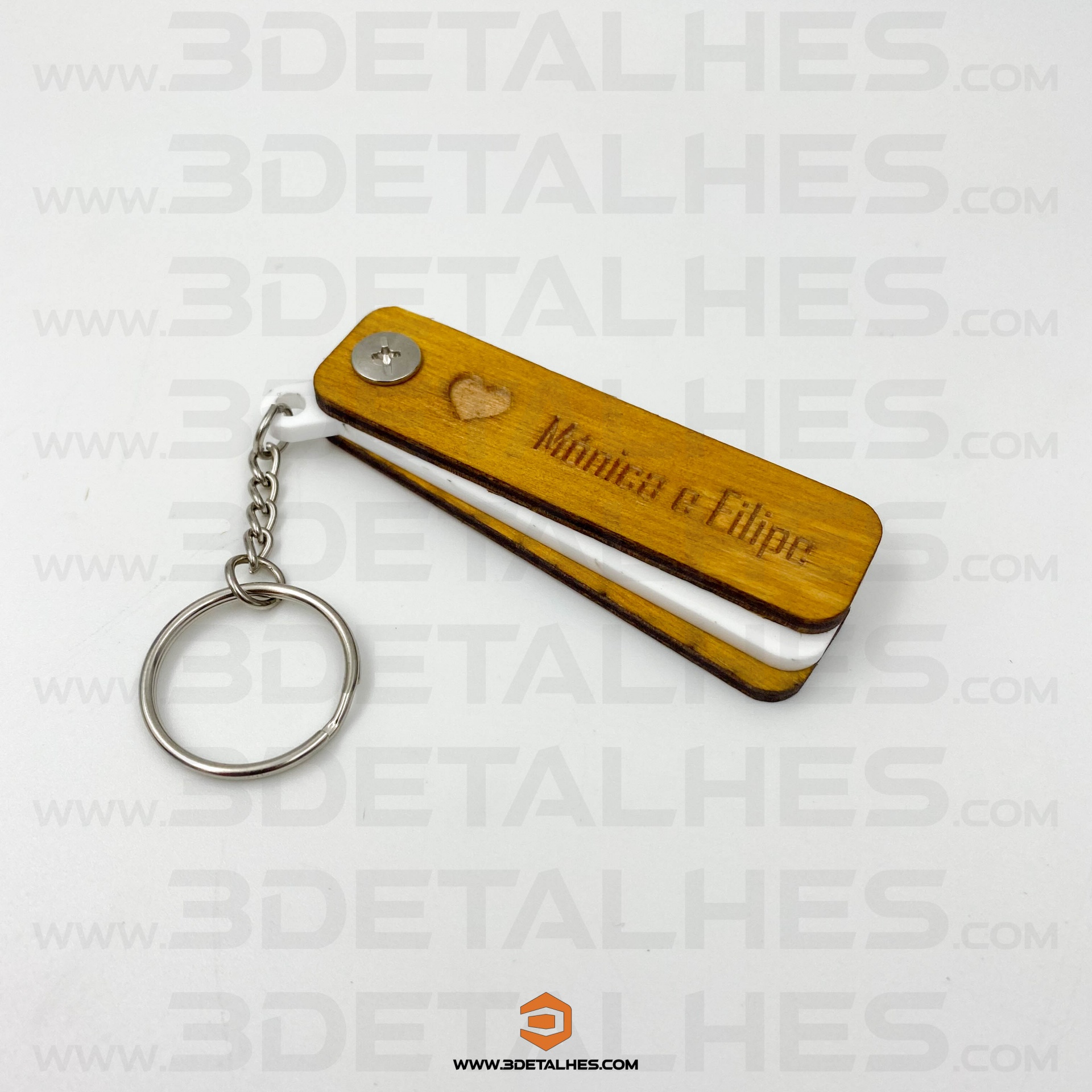 Porta-chaves Spotify em Madeira