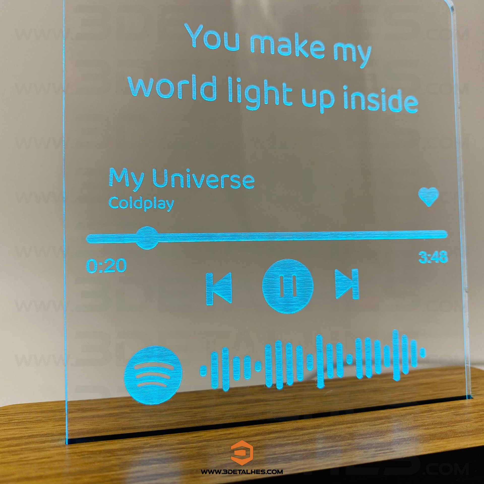 Candeeiro Led - Música Spotify