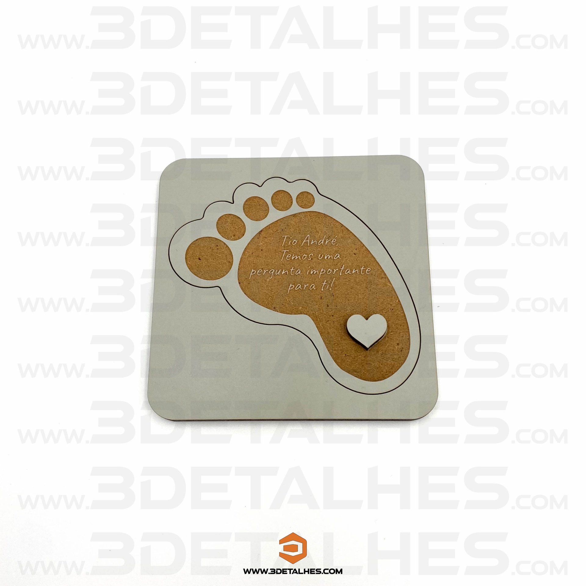 Convite Padrinhos - Pé de Bebé