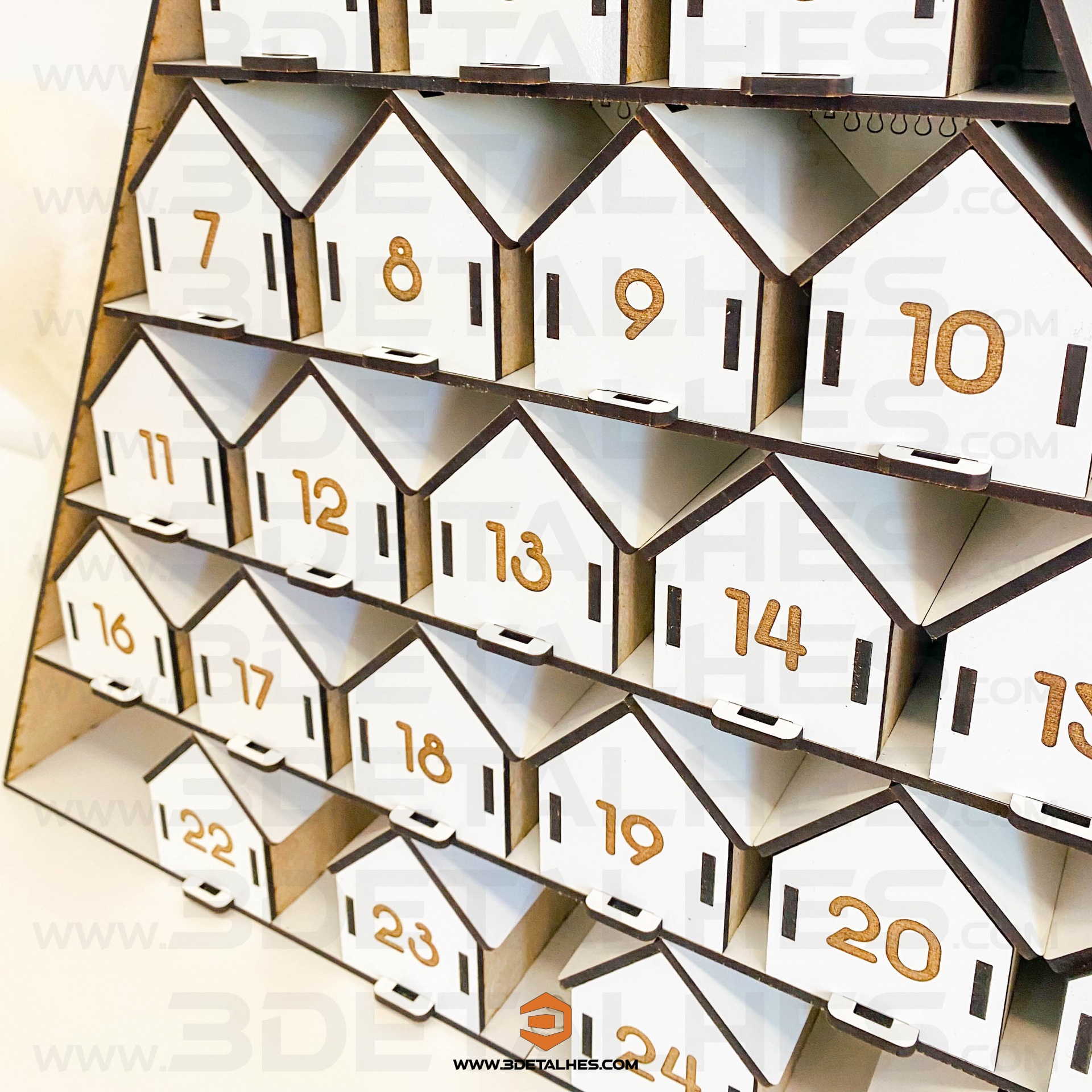 Calendário do Advento - Modelo Árvore