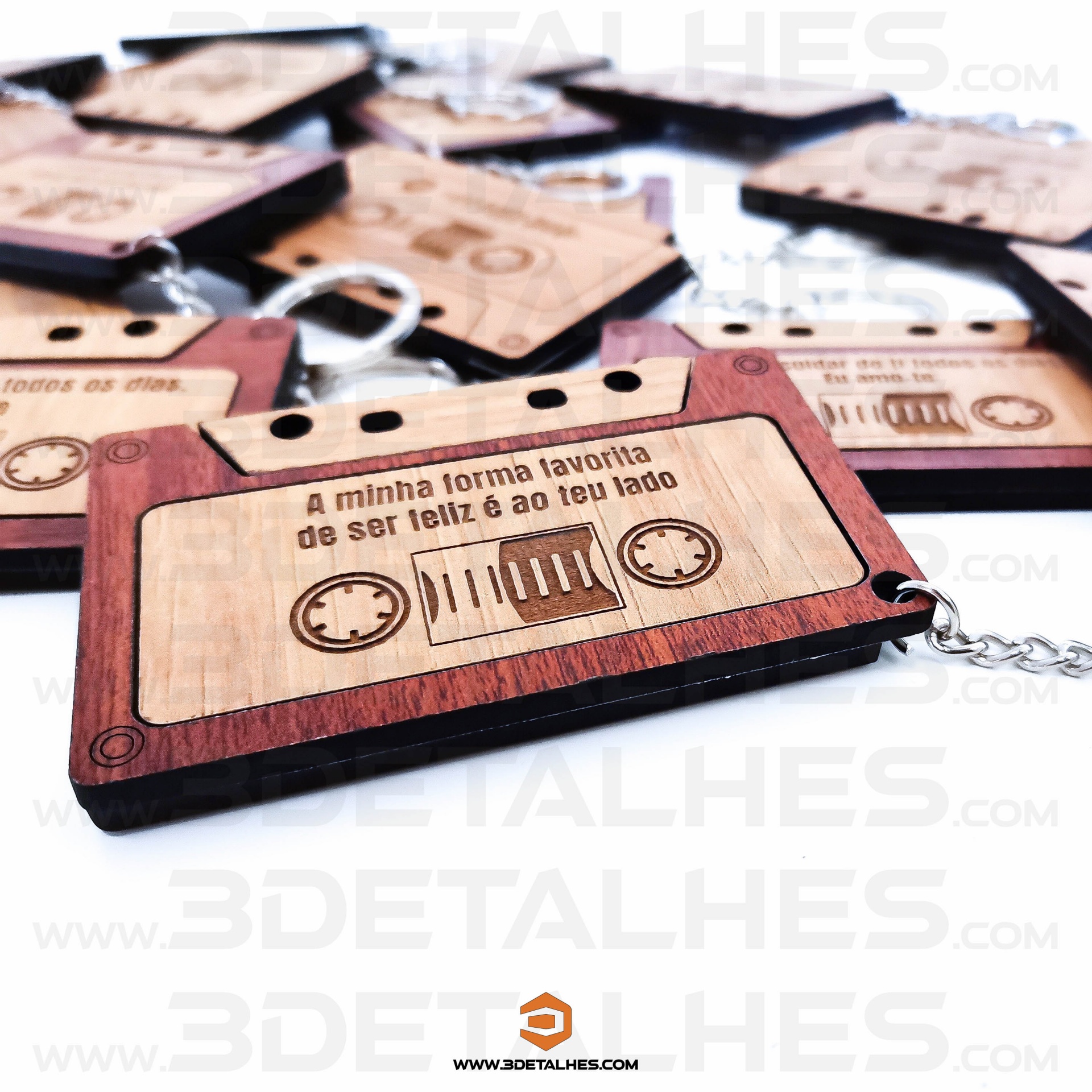 Porta Chave Cassete com Código Spotify