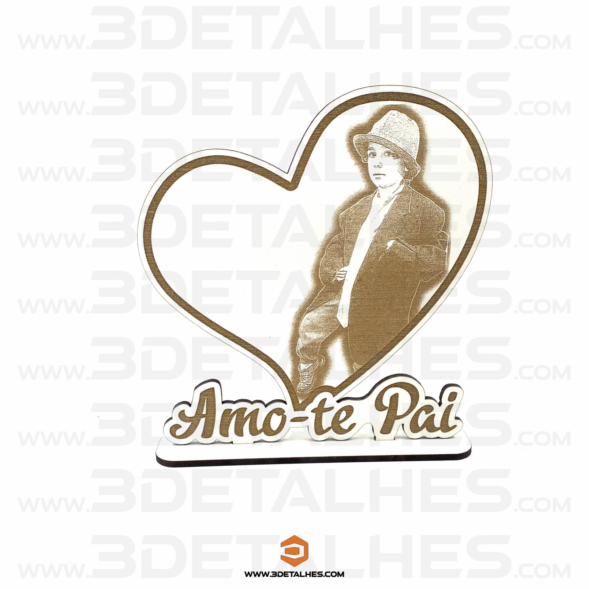 Coração Amo-te com foto