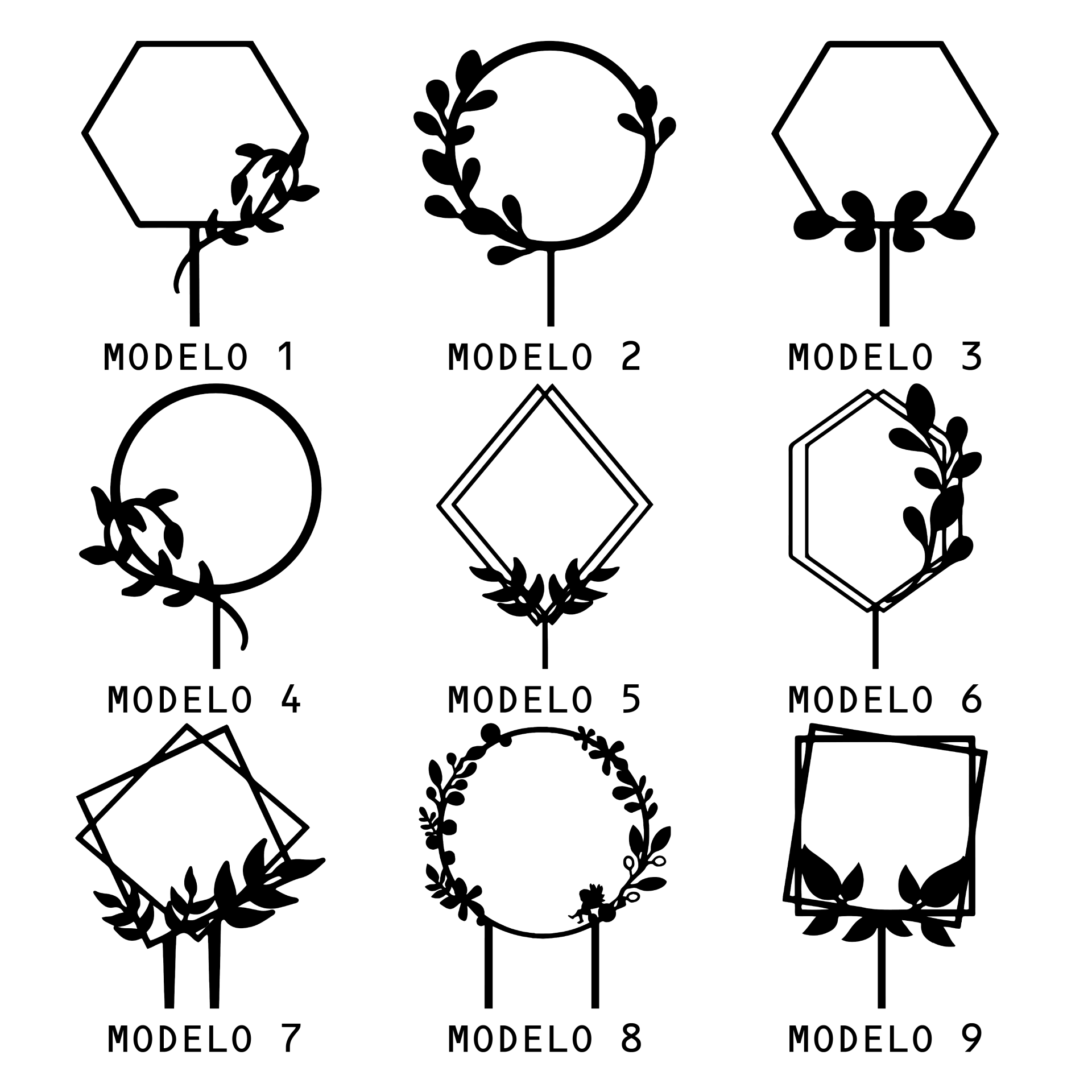 Topo de Bolo - Floral