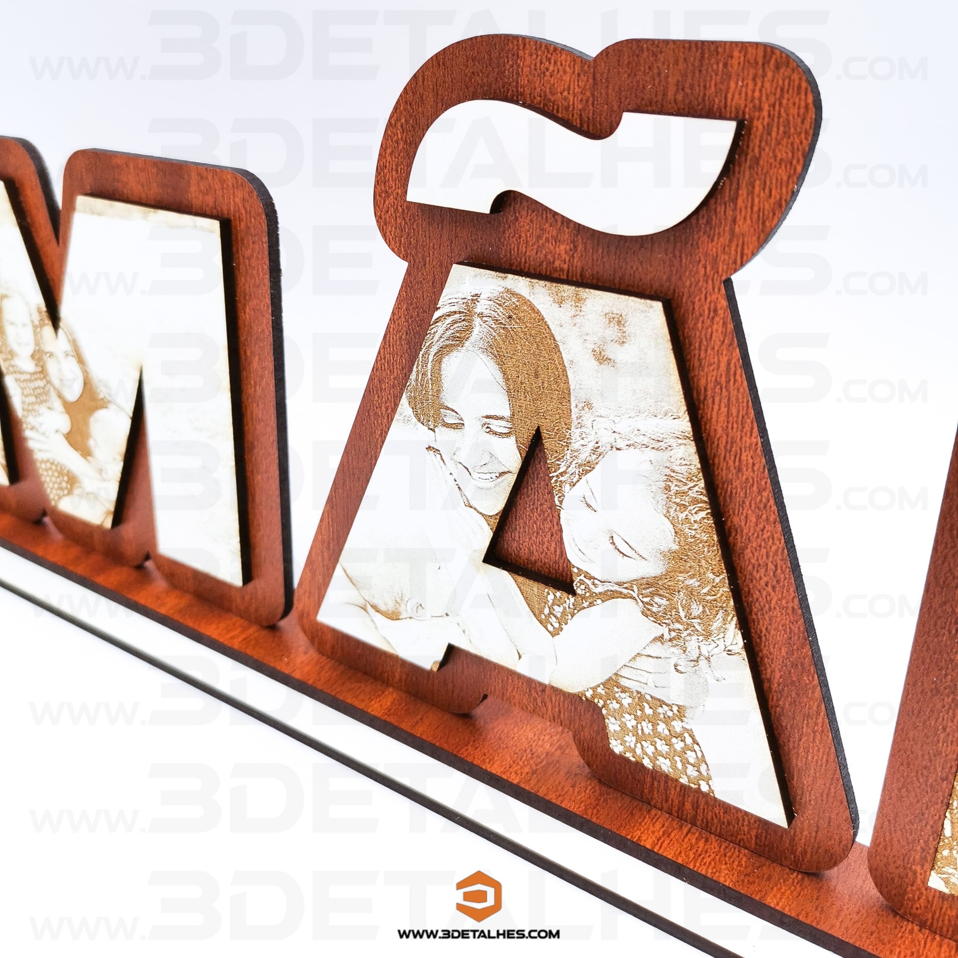 Peça Mãe com Fotografias Gravadas