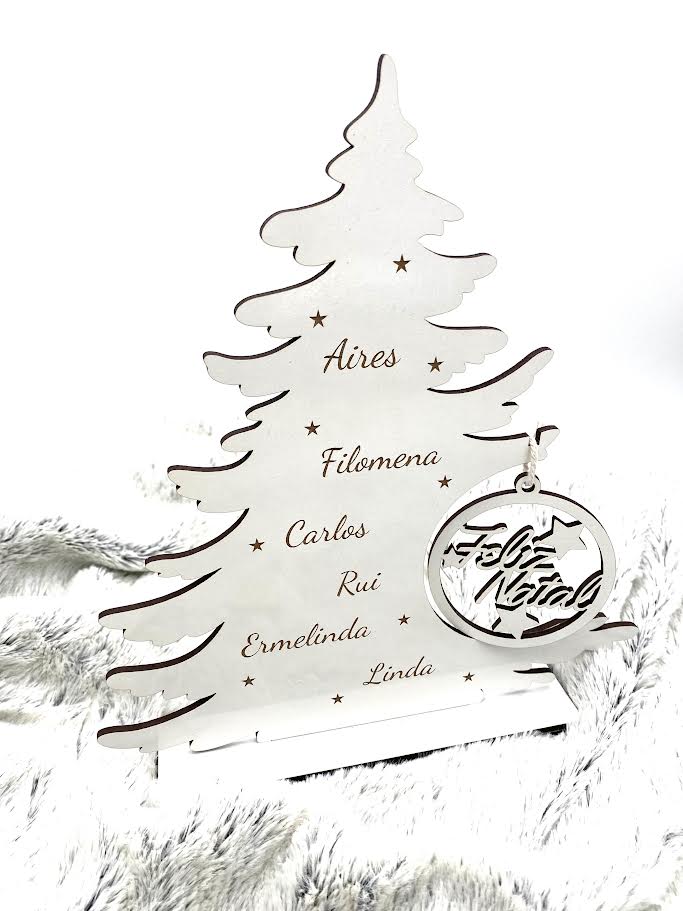 Árvore de Natal com nomes
