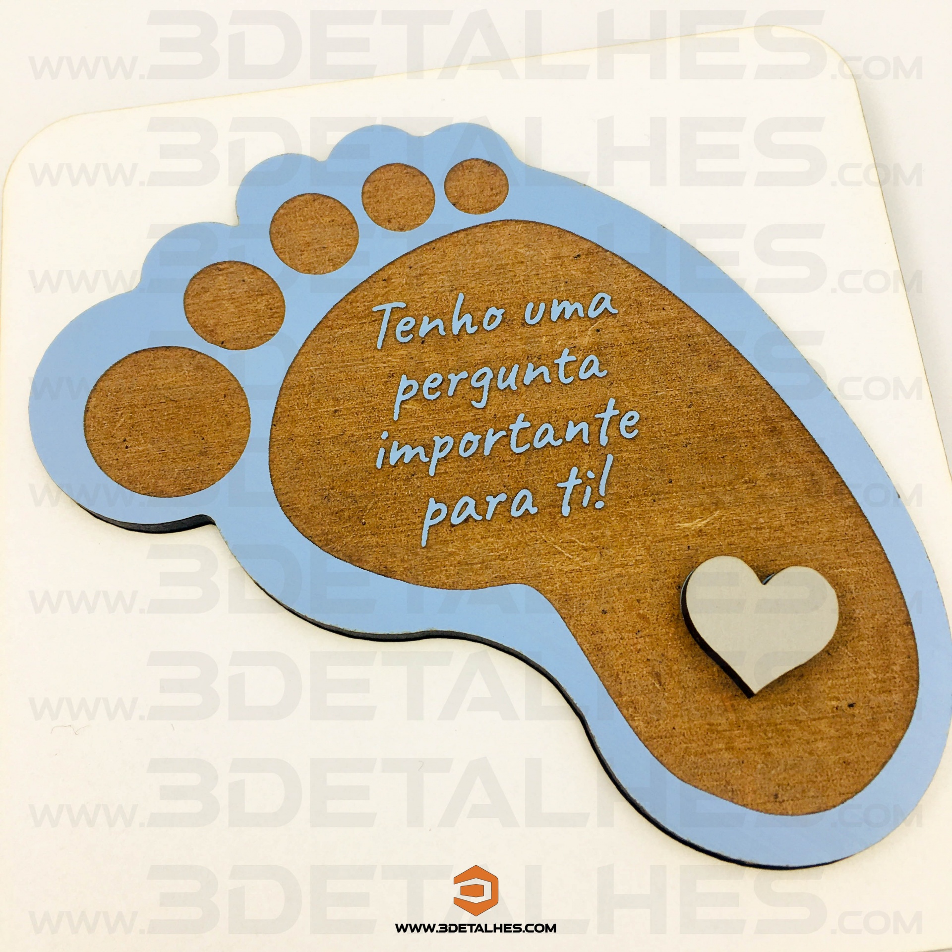 Convite Padrinhos - Pé de Bebé