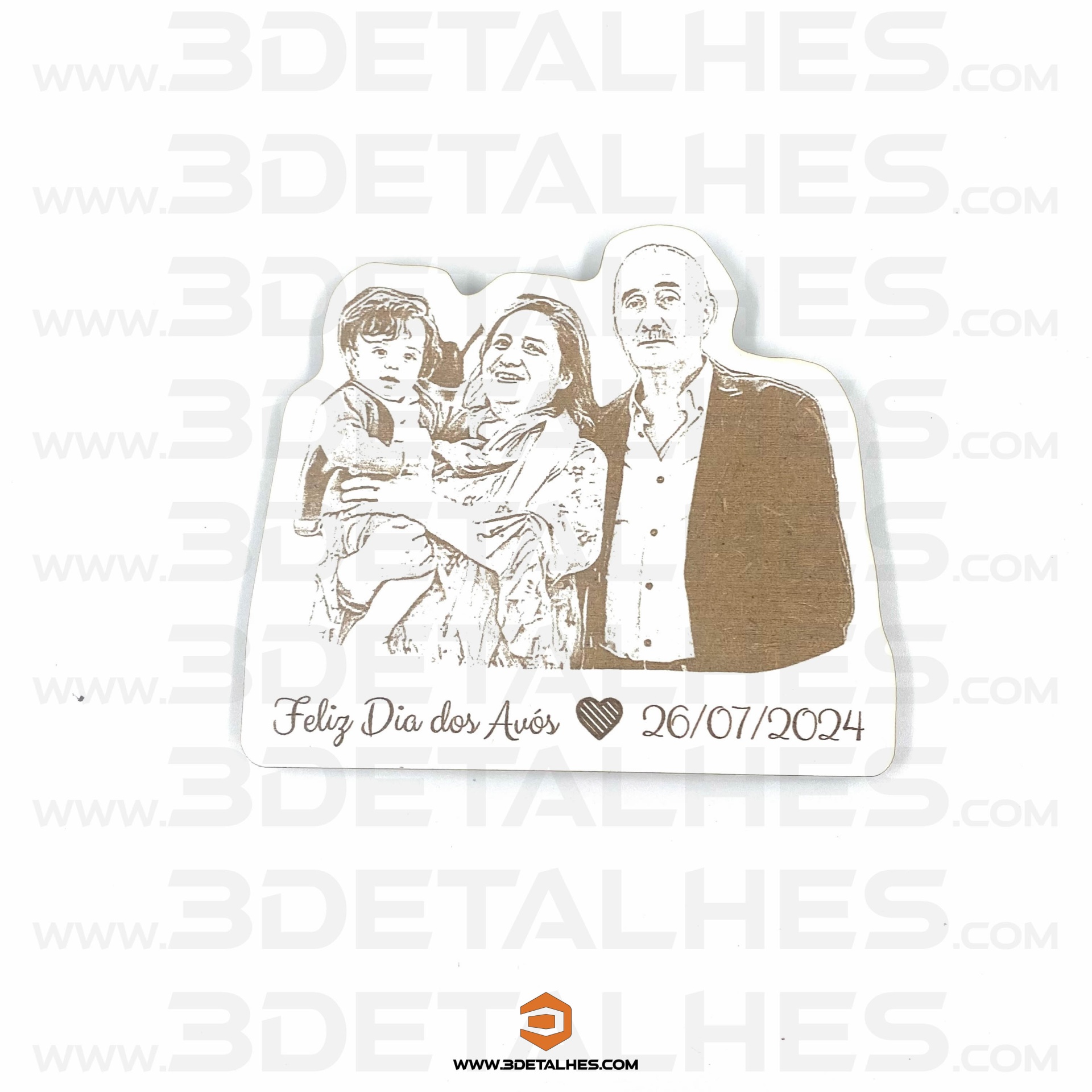 Fotografia com mensagem em Íman ou Base