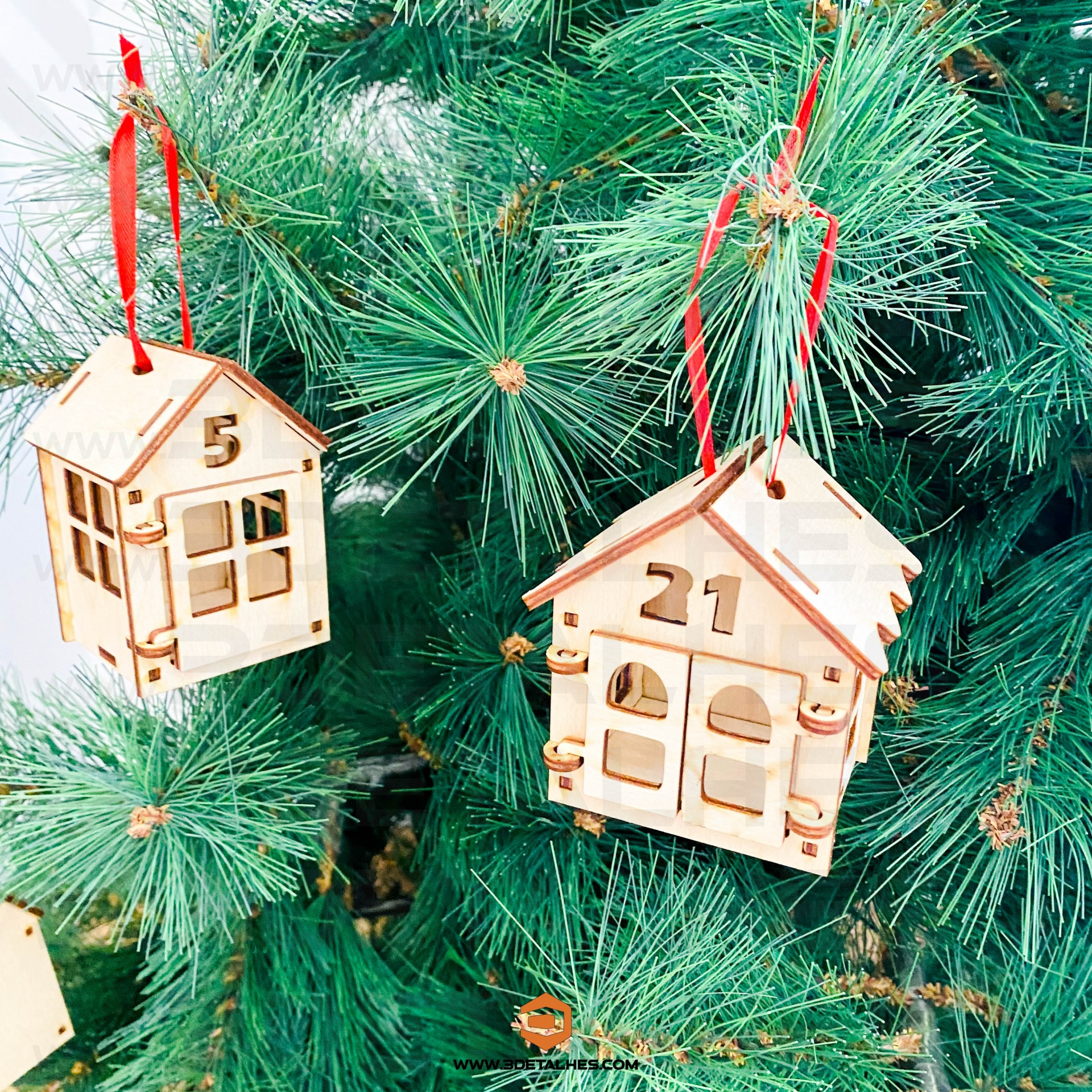 Advento - Casinhas de Madeira