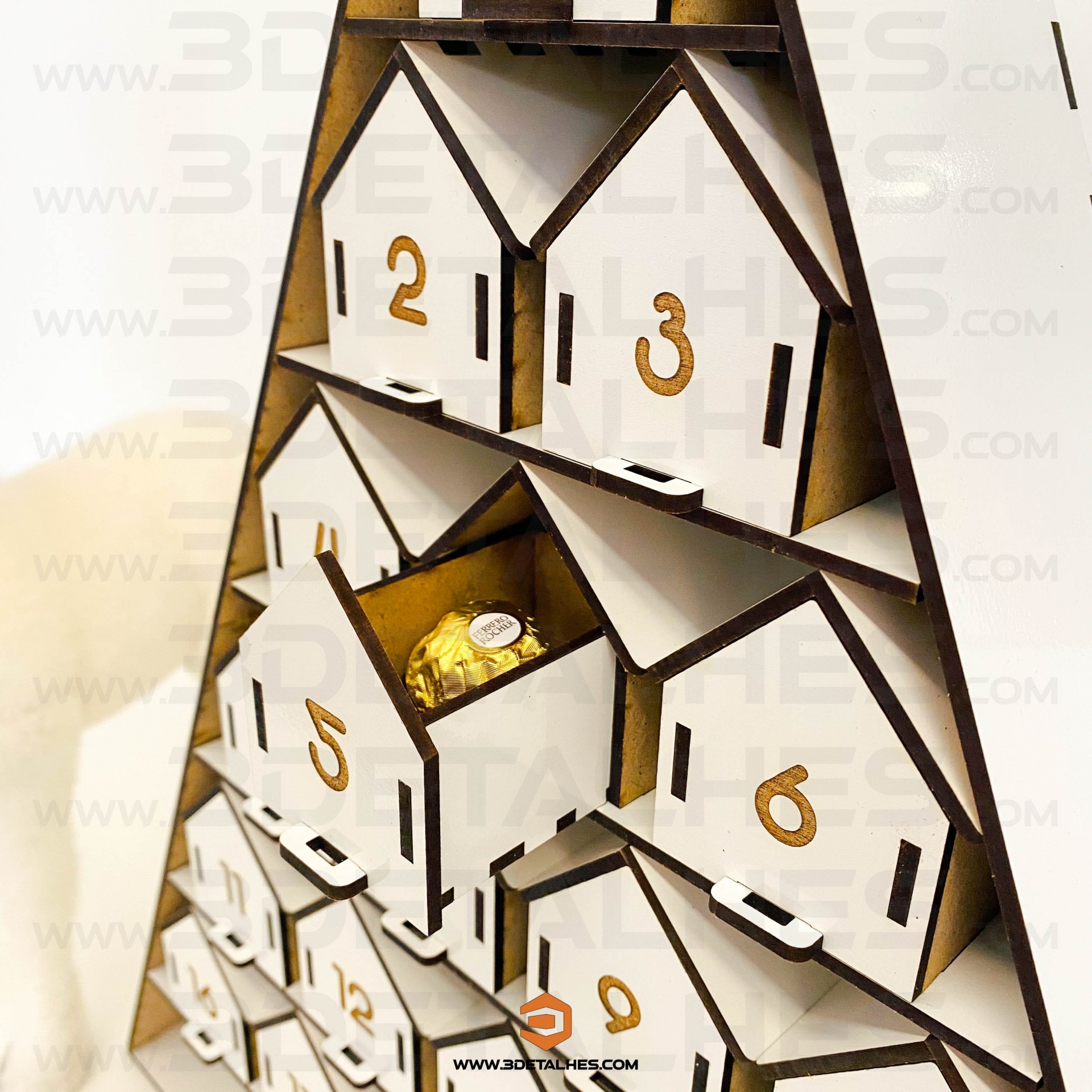 Calendário do Advento - Modelo Árvore