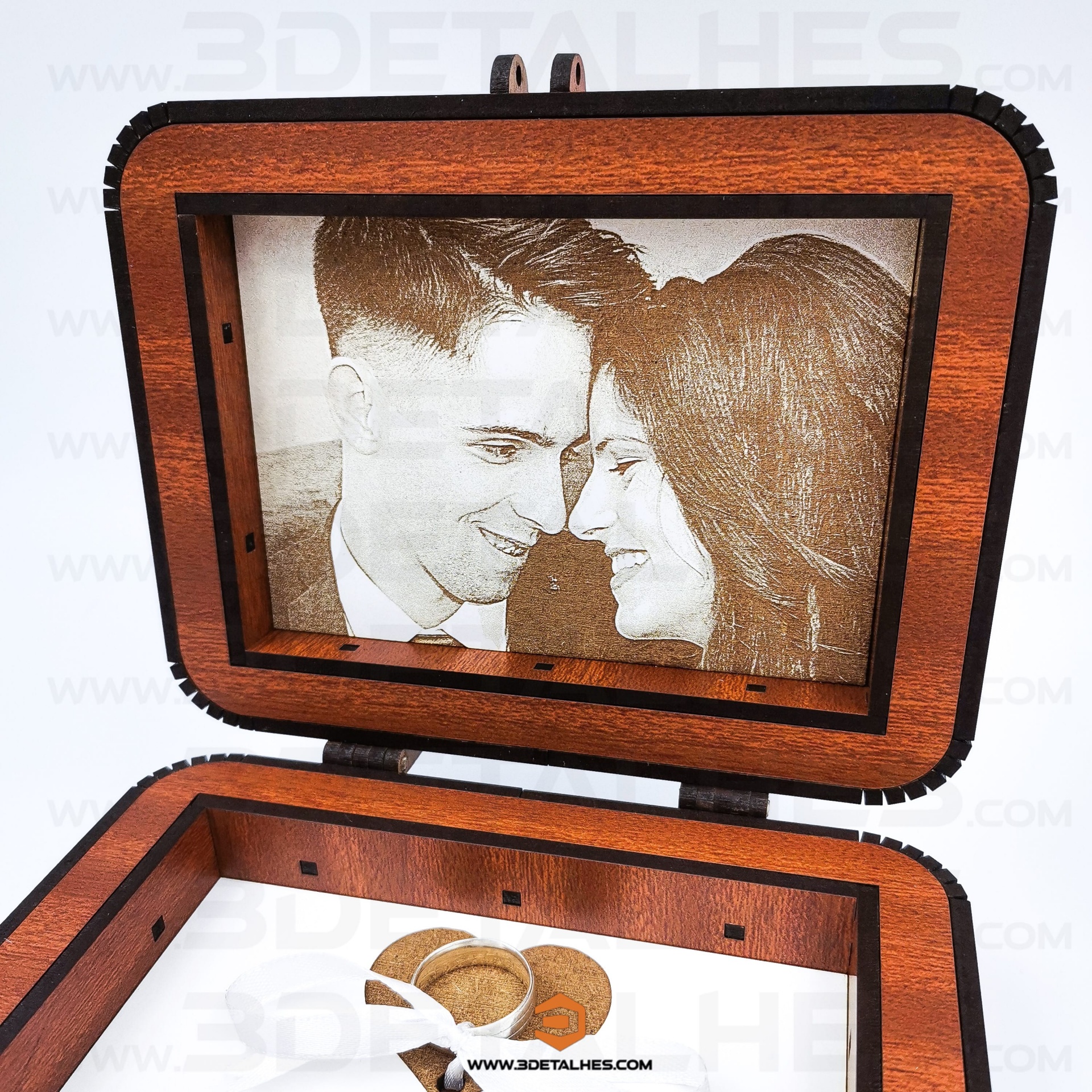 Porta Aliança com Fotografia Gravada