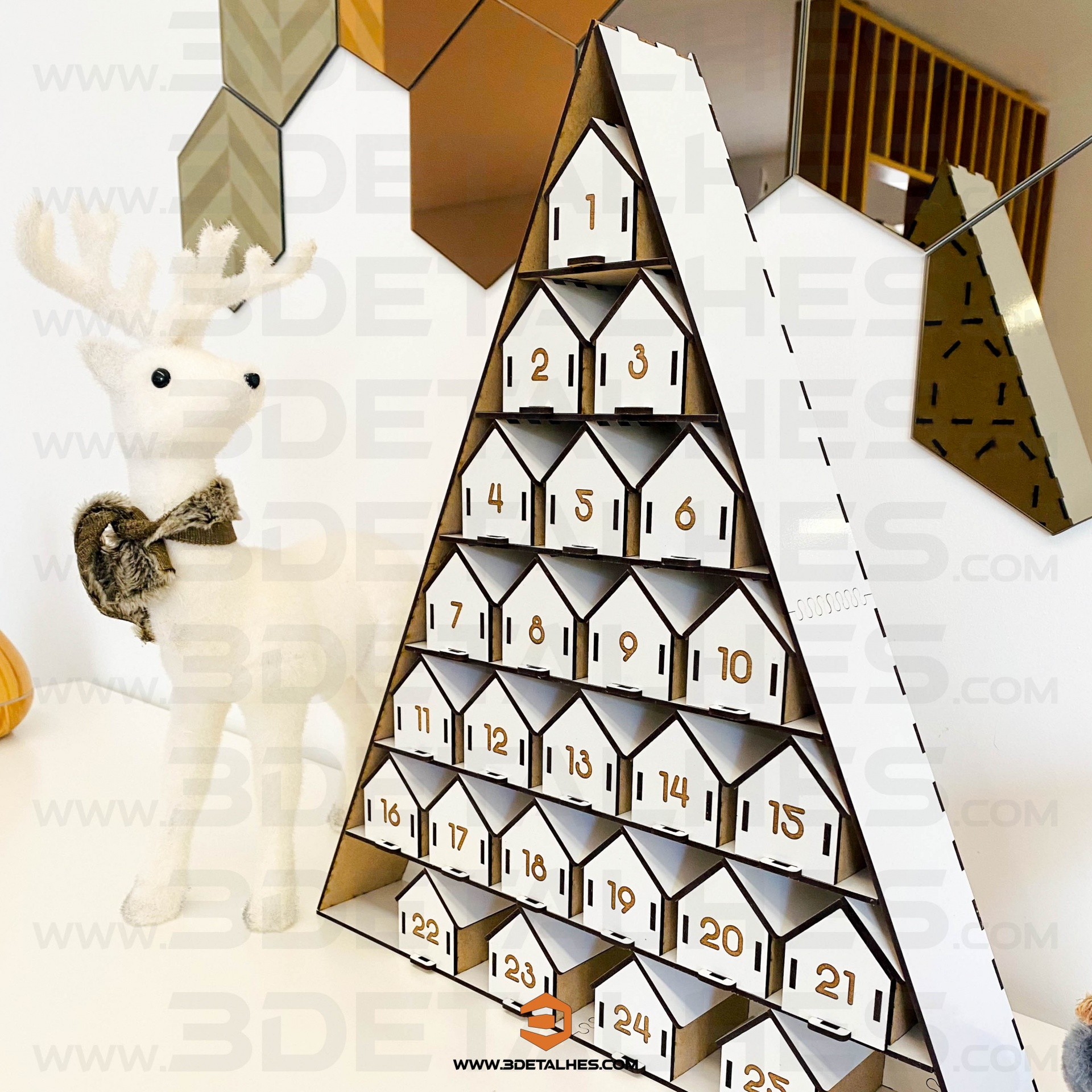 Calendário do Advento - Modelo Árvore