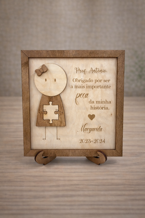 Quadro Dedicatória - Boneco