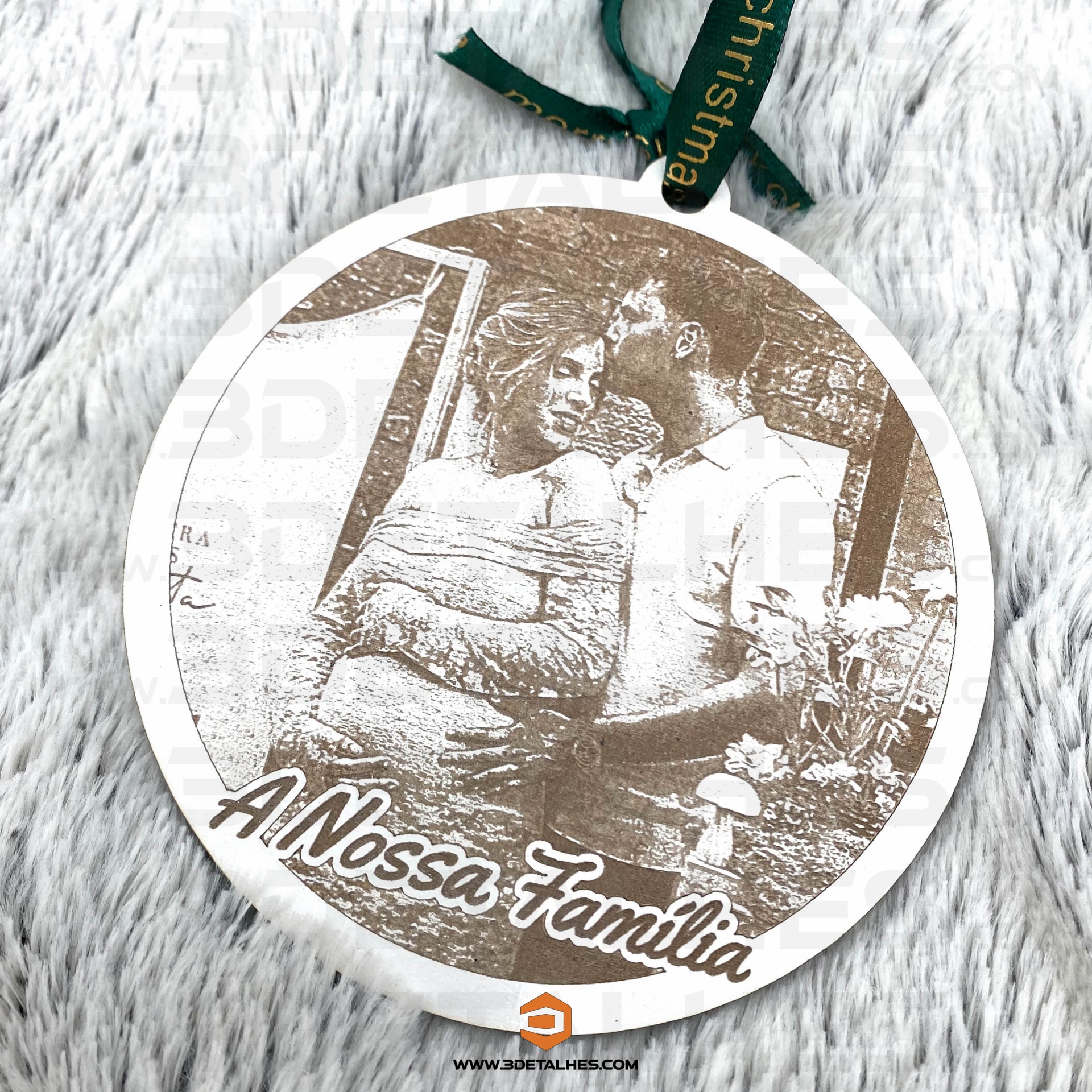 Bola de Natal com Fotografia