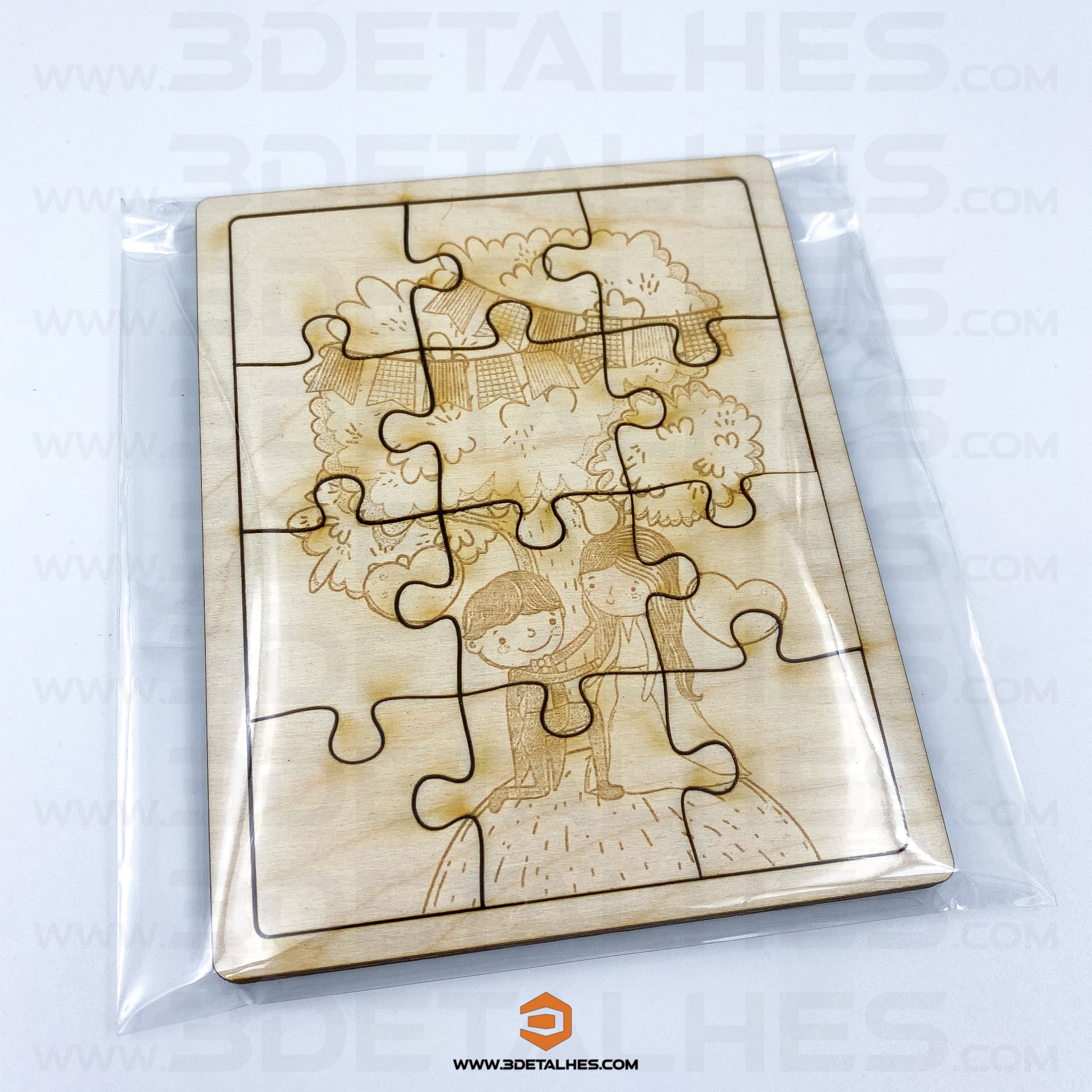 Lembrança Puzzle com Fotografia Gravada