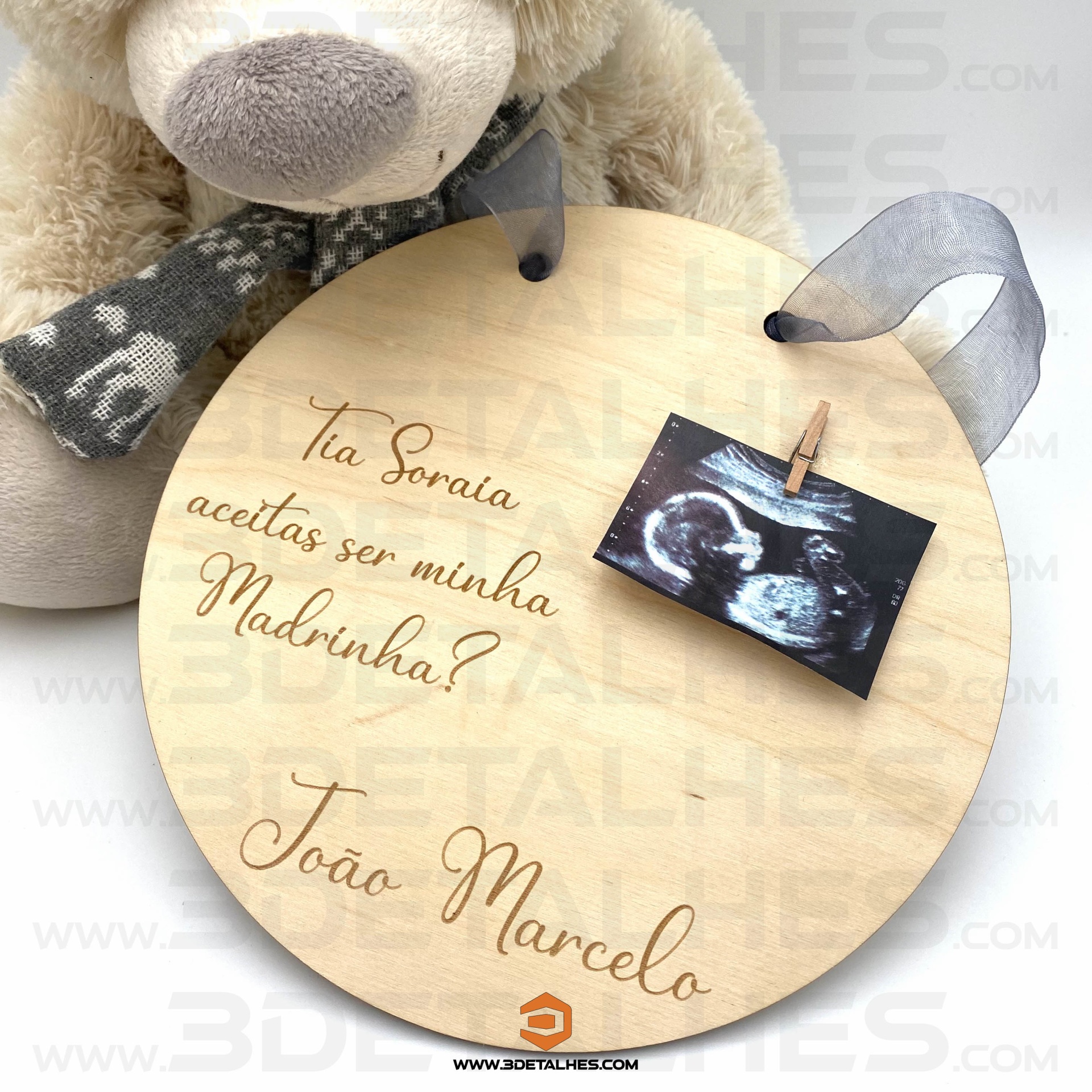 Convite Padrinhos 20cm