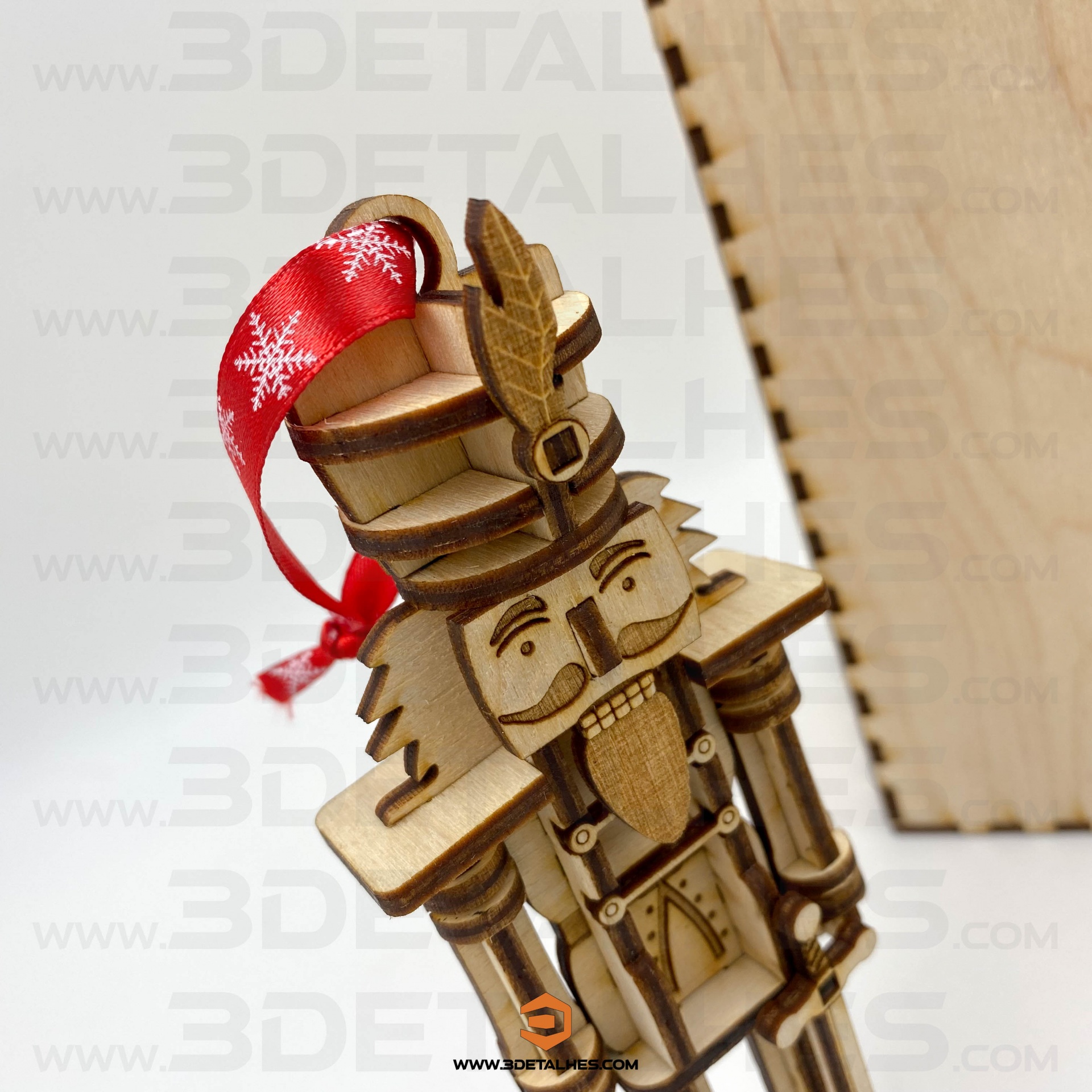 Soldadinho Quebra-Nozes com Caixa