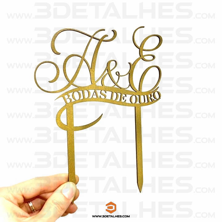 Topo de Bolo - Iniciais