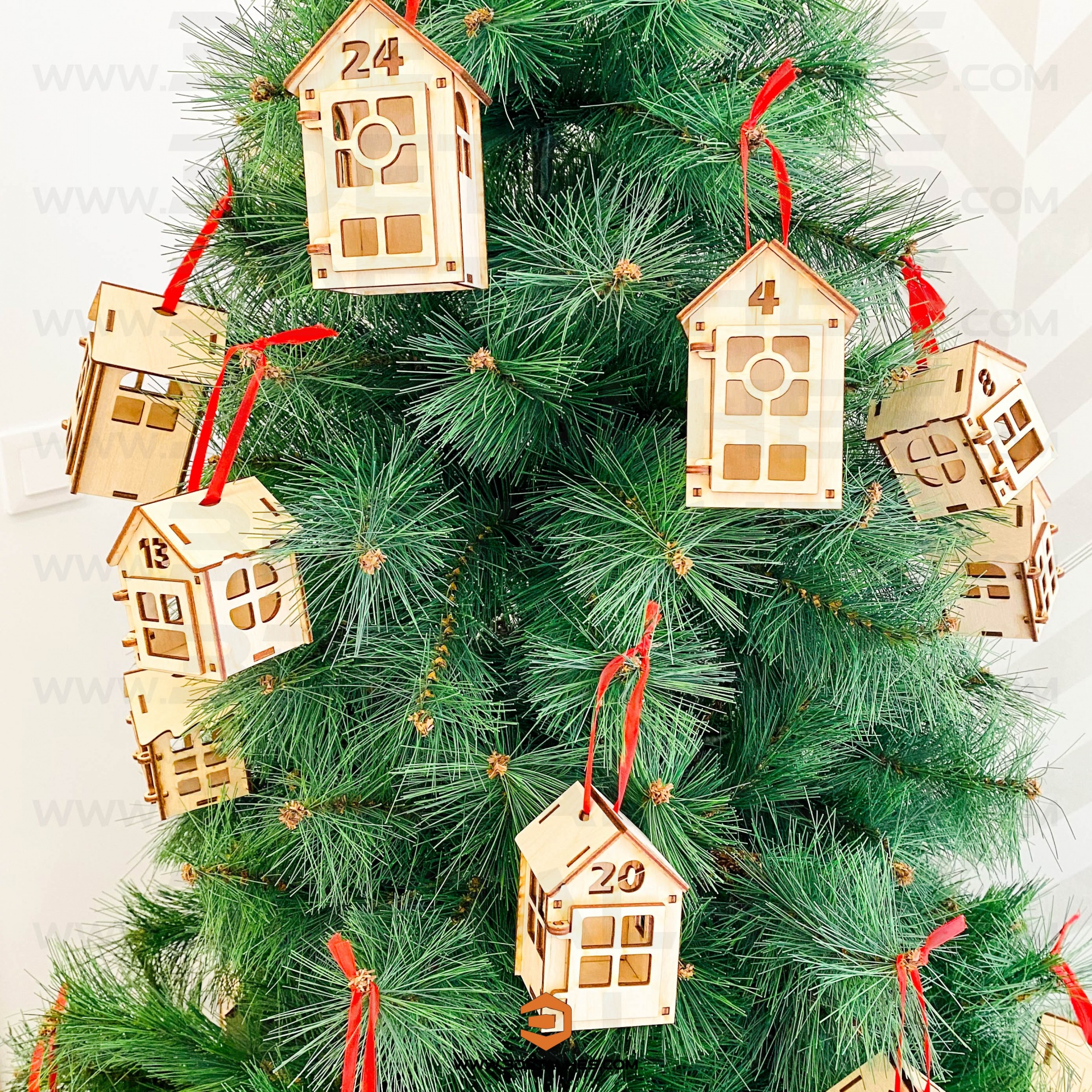 Advento - Casinhas de Madeira