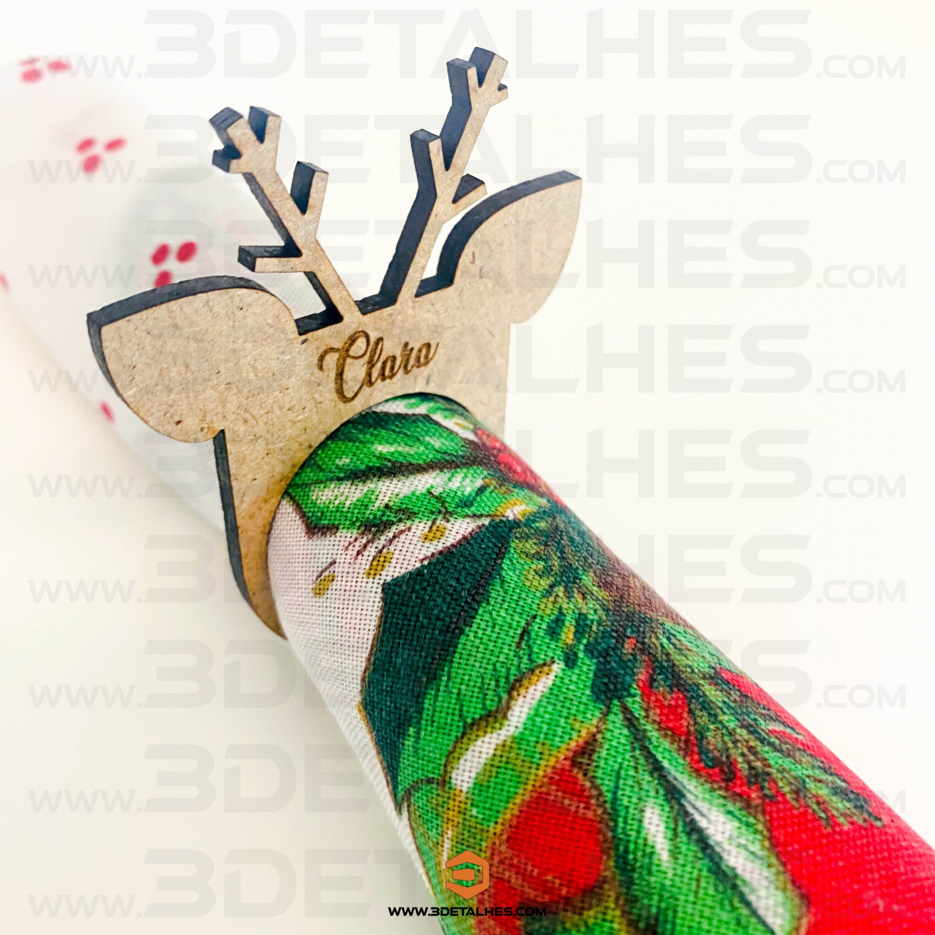 Conjunto Argolas para Guardanapos - Veado