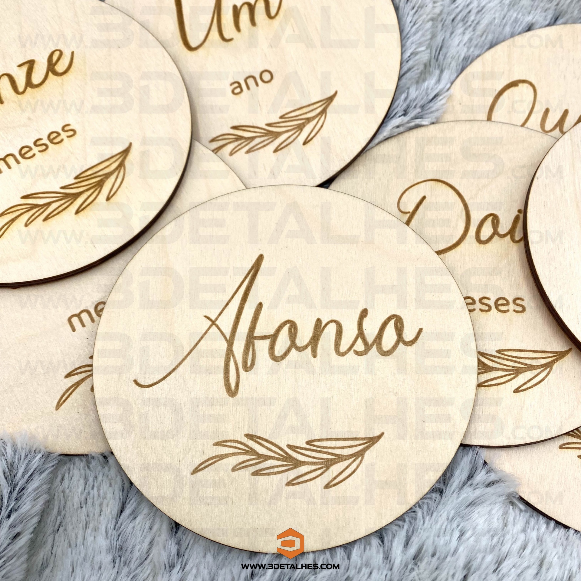 Placas de Nascimento - Folhas