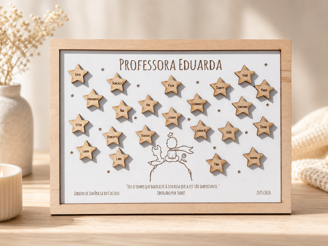 Quadro Principezinho - Dedicatória