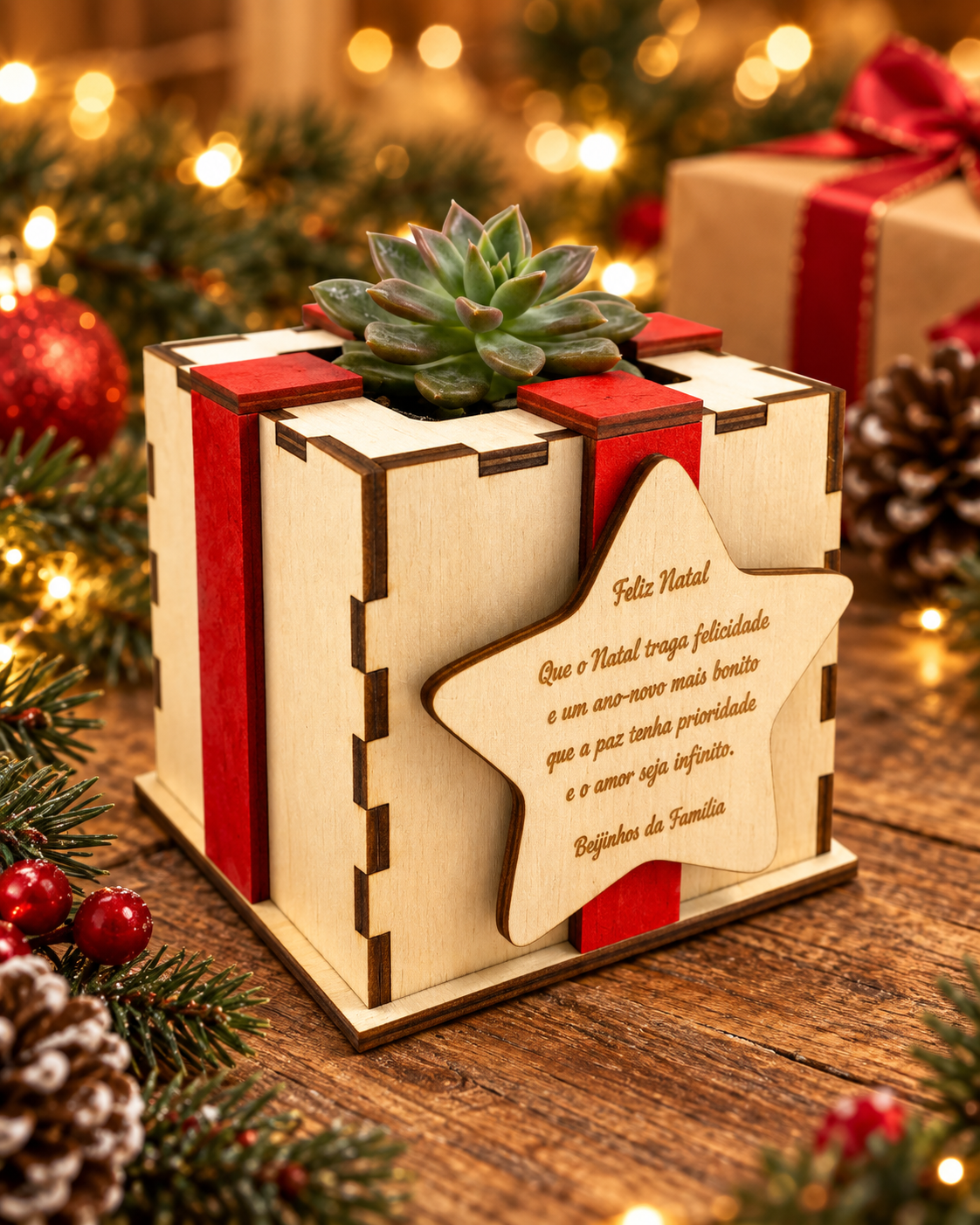 Vaso Presente de Natal