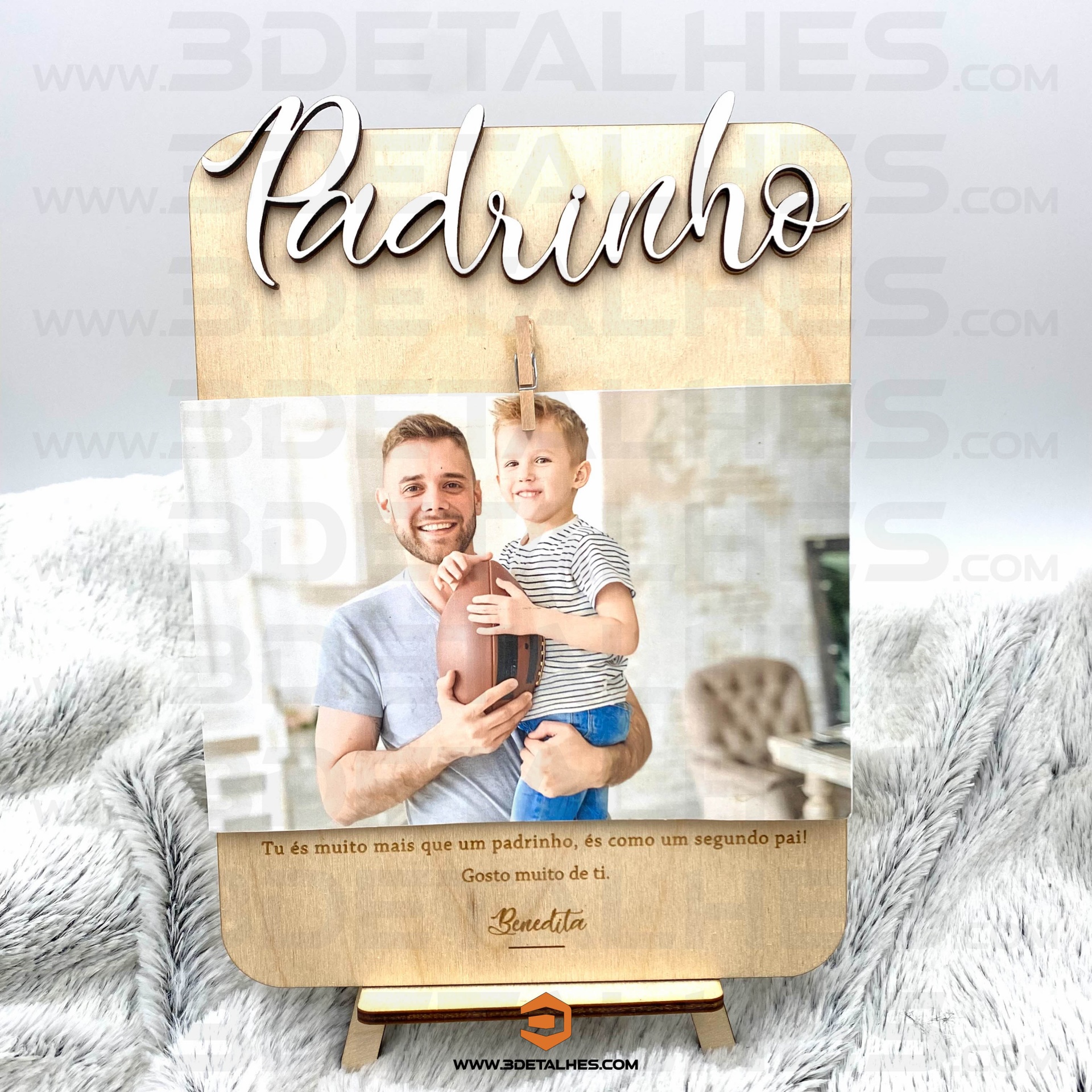 Cavalete com Mensagem Padrinhos/Afilhados