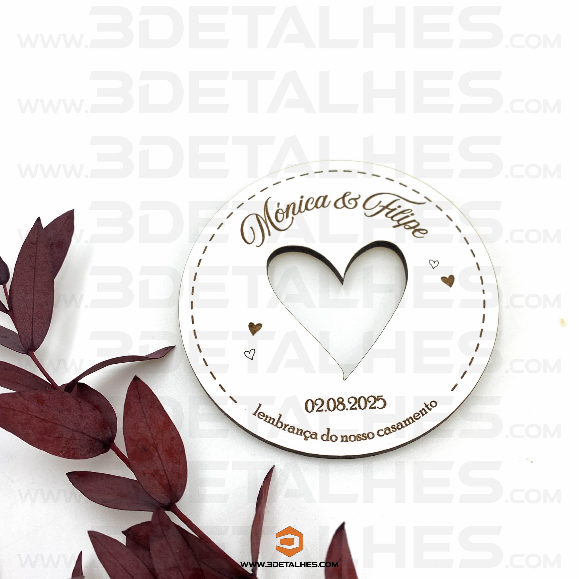 Lembrança Coração Recortado (íman)