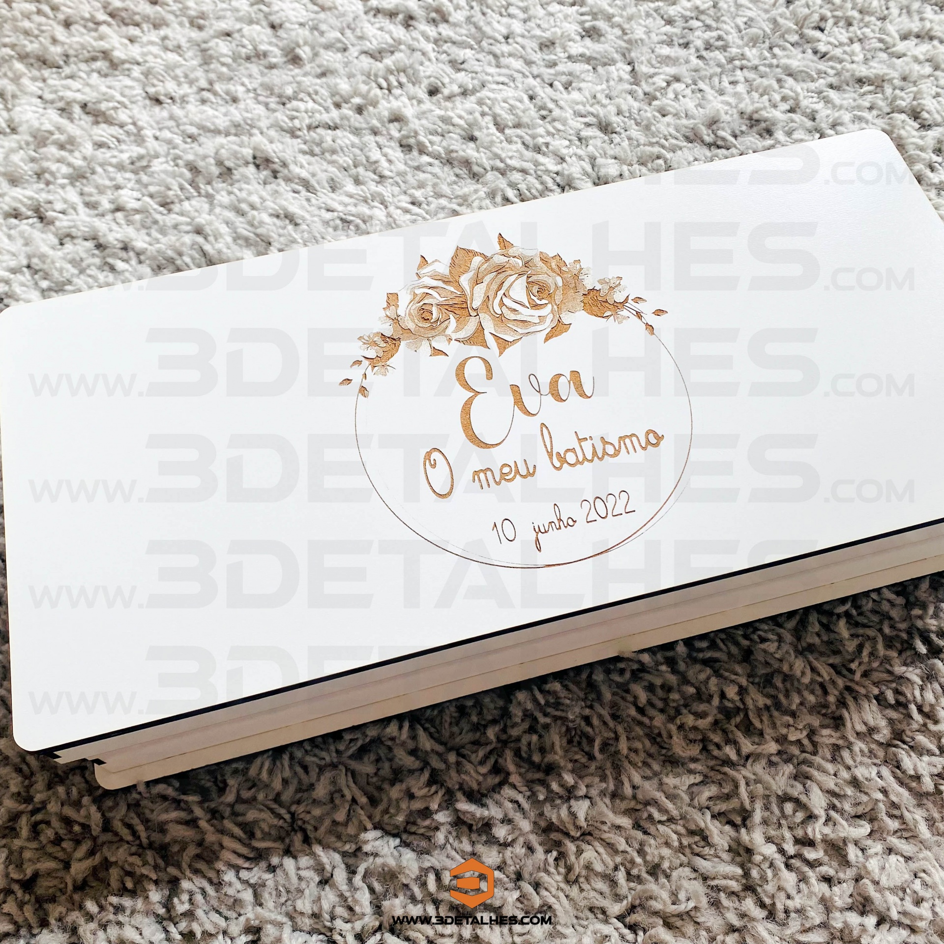 Caixa de Batismo Floral