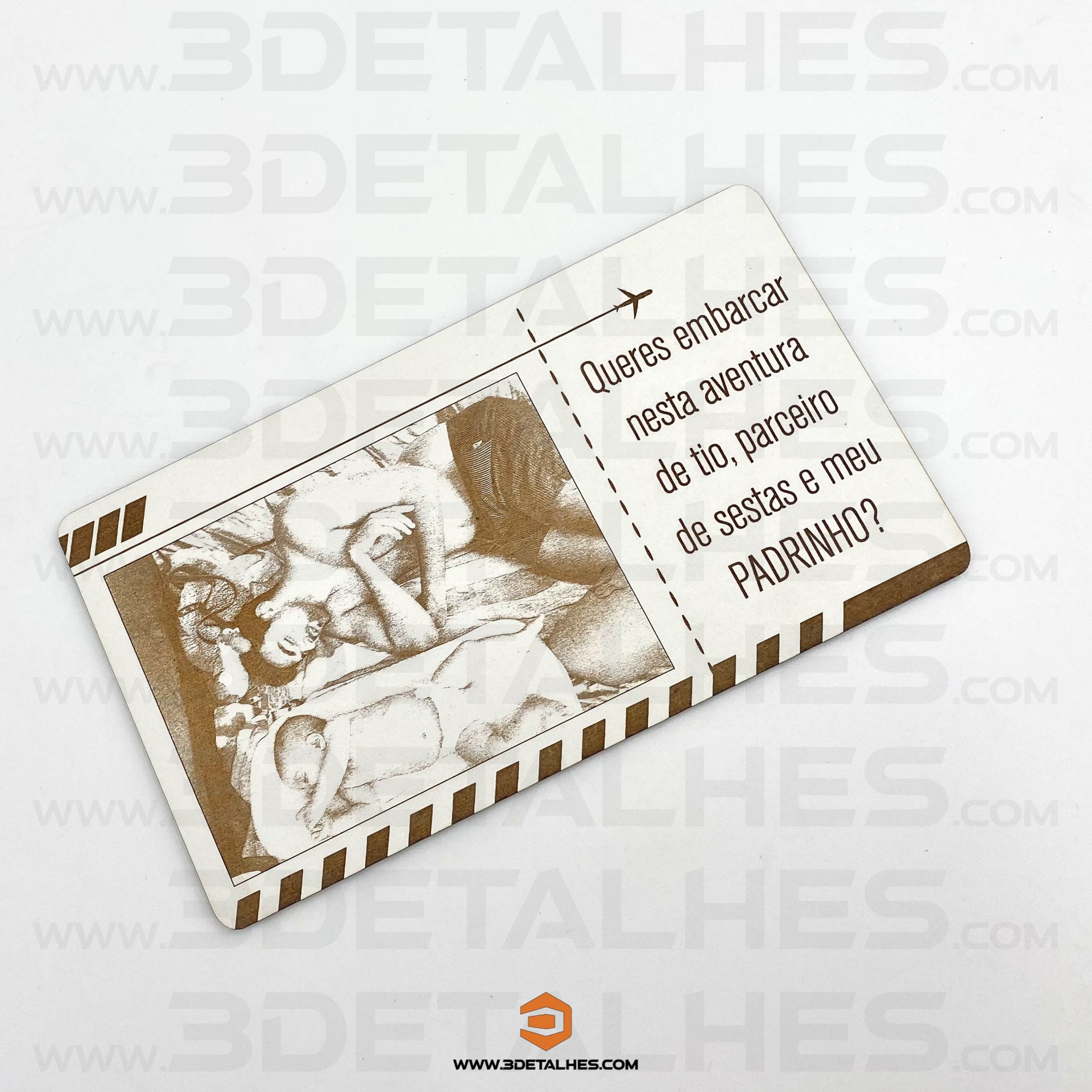 Convite Padrinhos - Bilhete