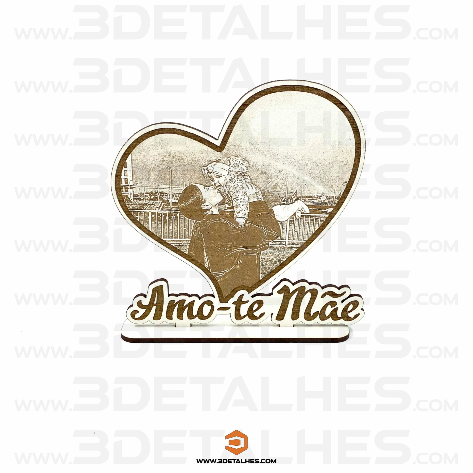 Coração Amo-te com foto