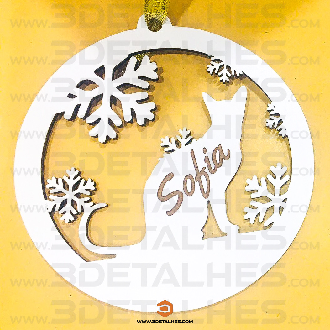 Bola de Natal - Gato