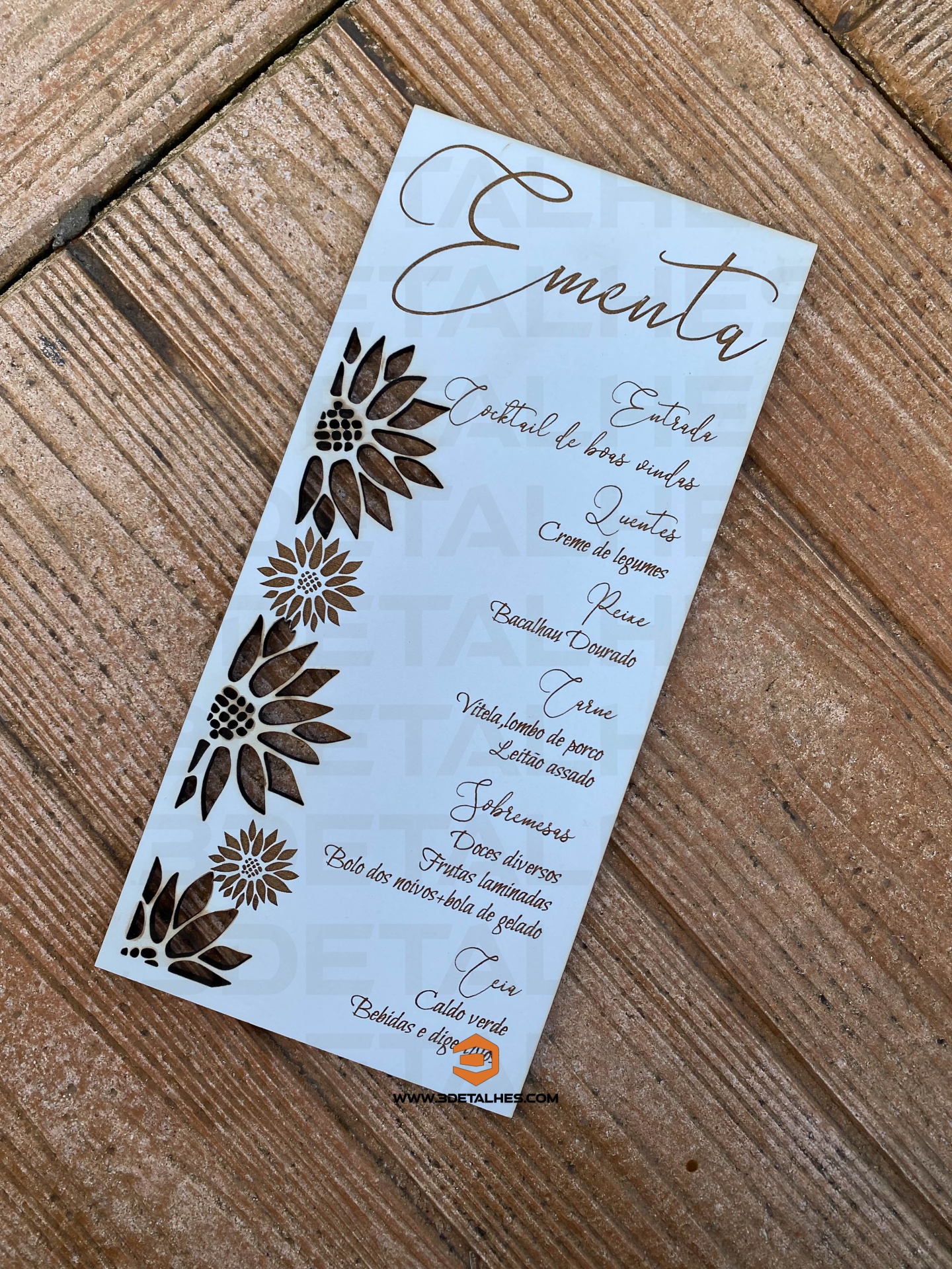 Ementa Individual Girassóis