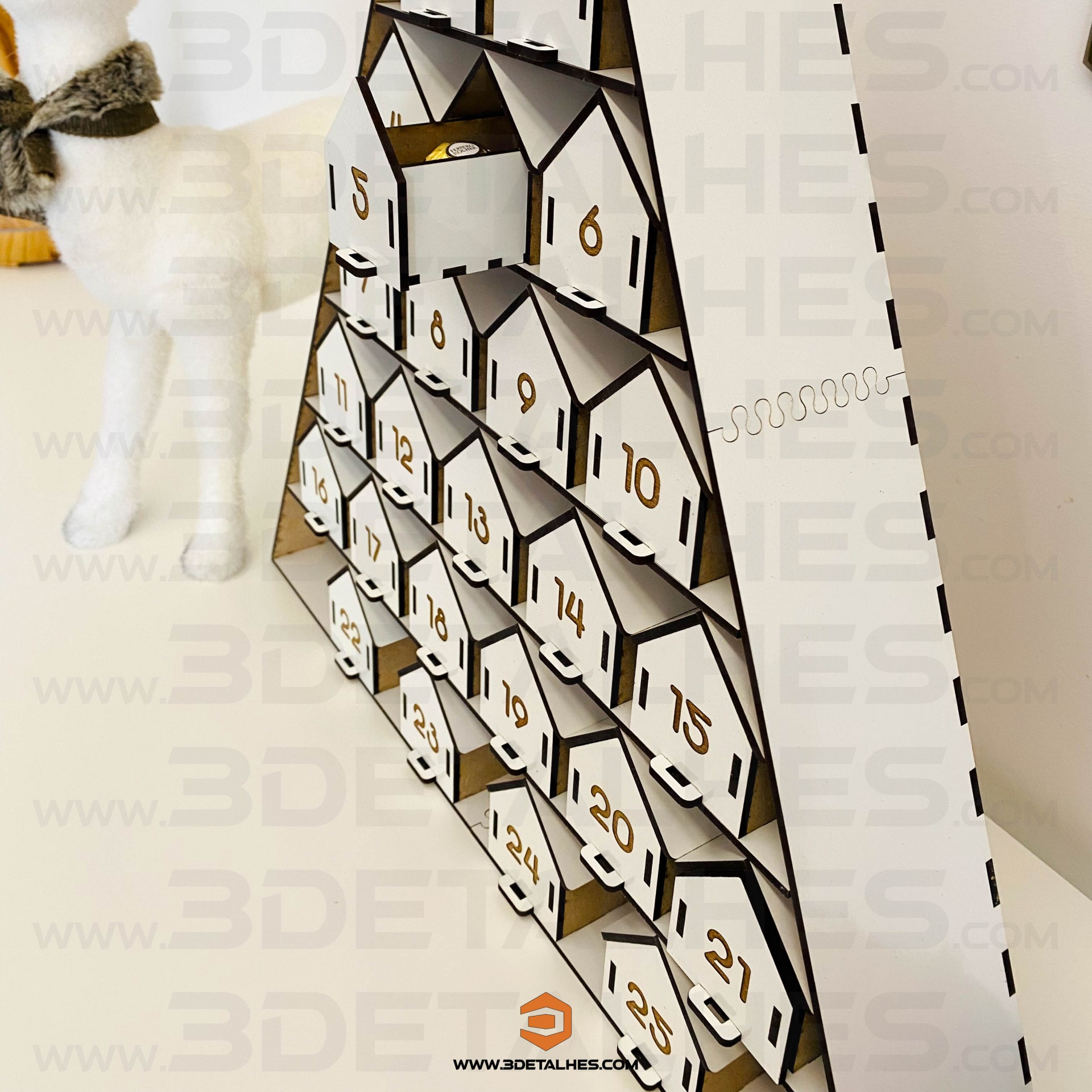 Calendário do Advento - Modelo Árvore