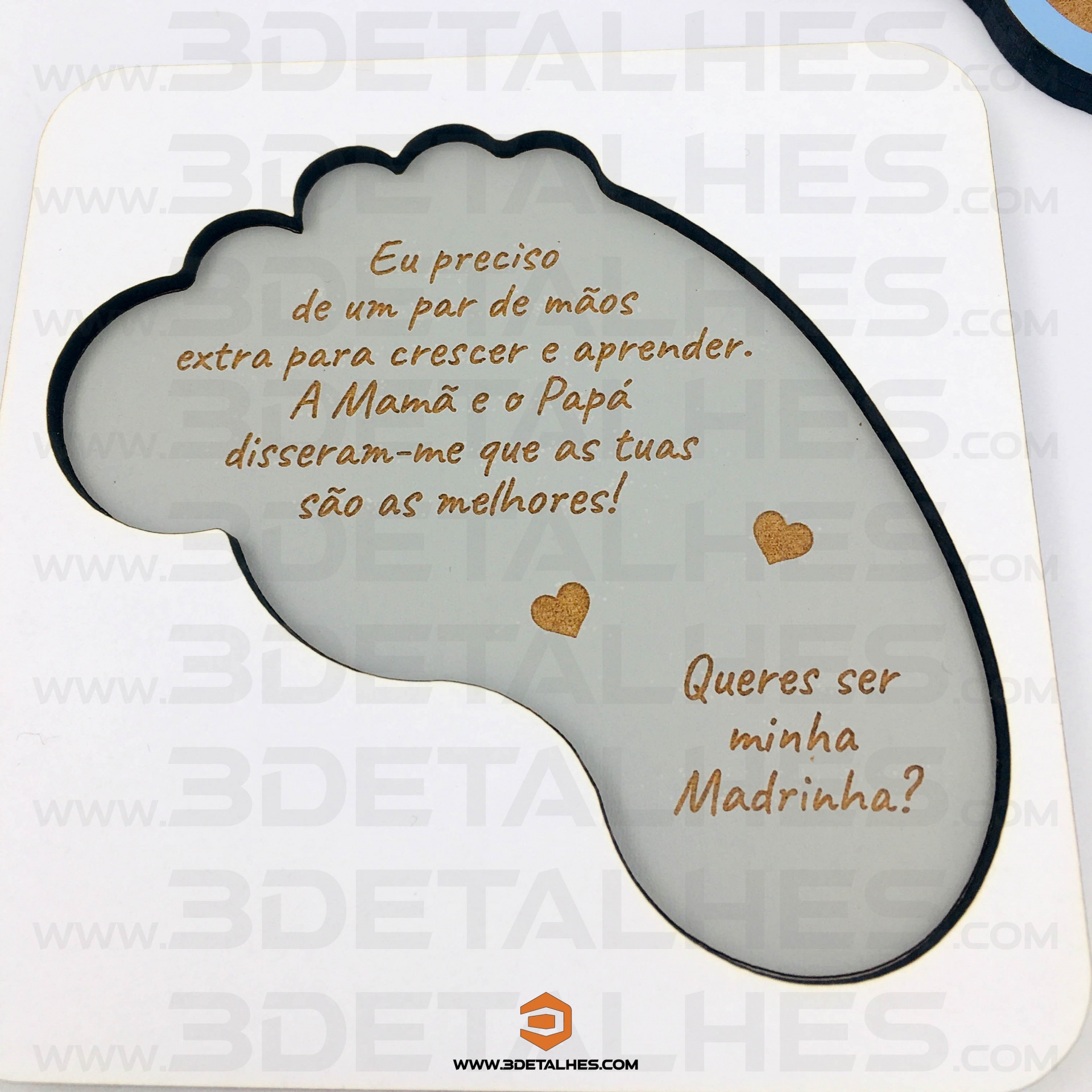 Convite Padrinhos - Pé de Bebé