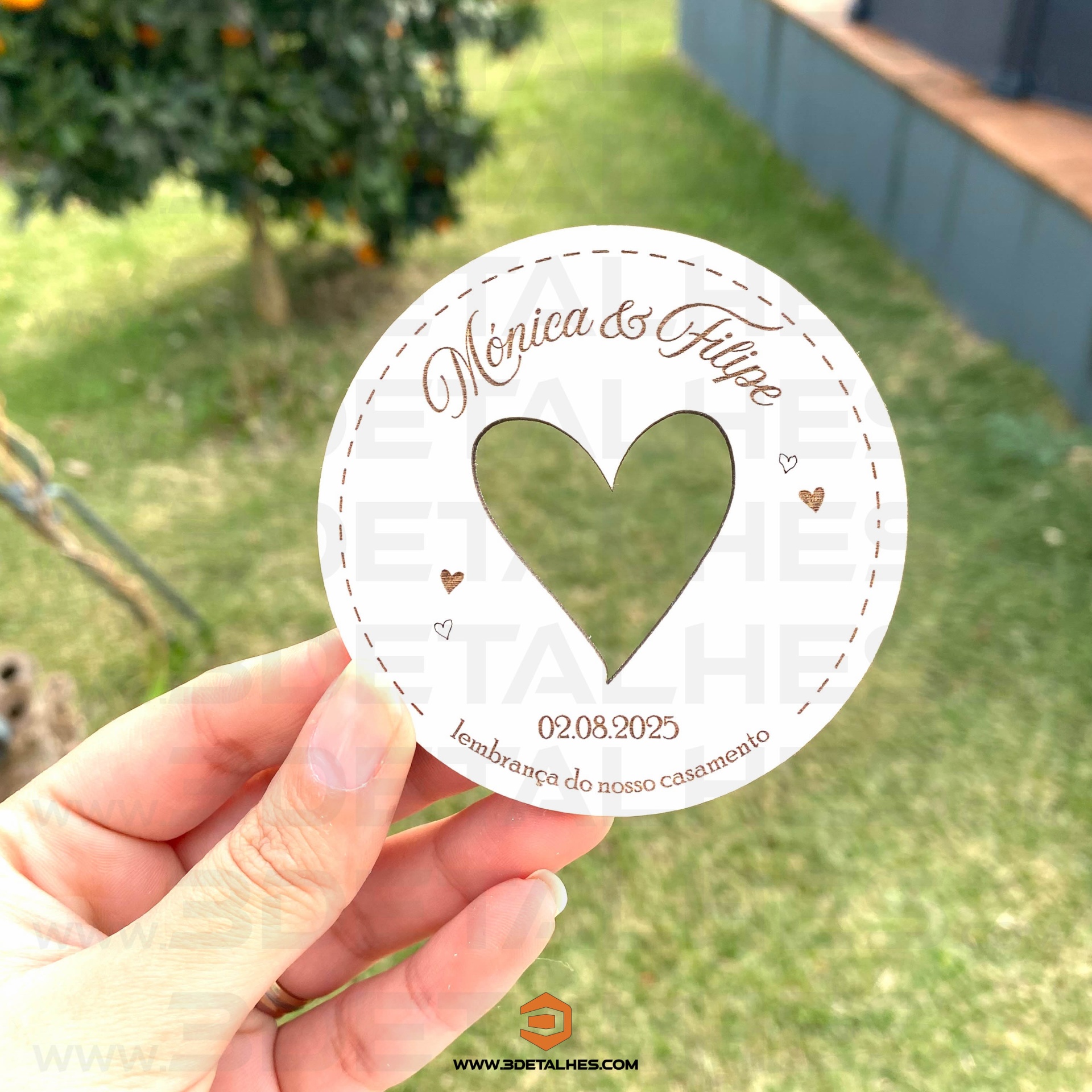 Lembrança Coração Recortado (íman)