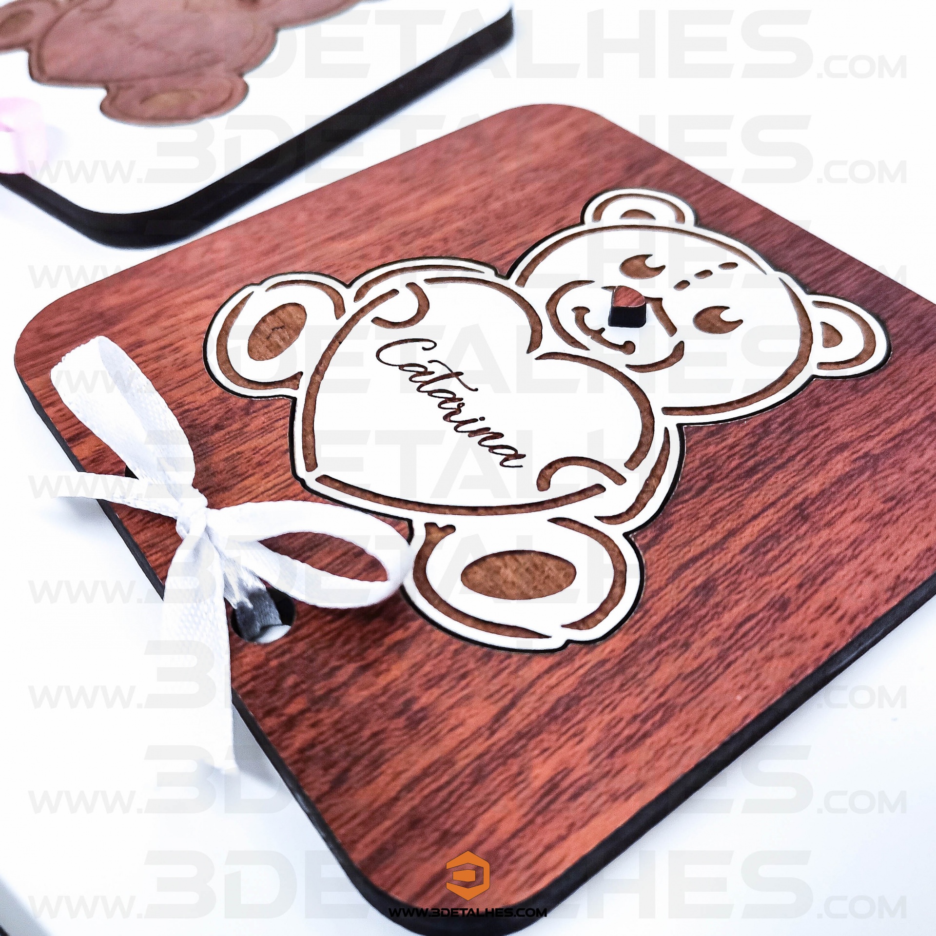 Convite/Lembrança Ursinho com Coração