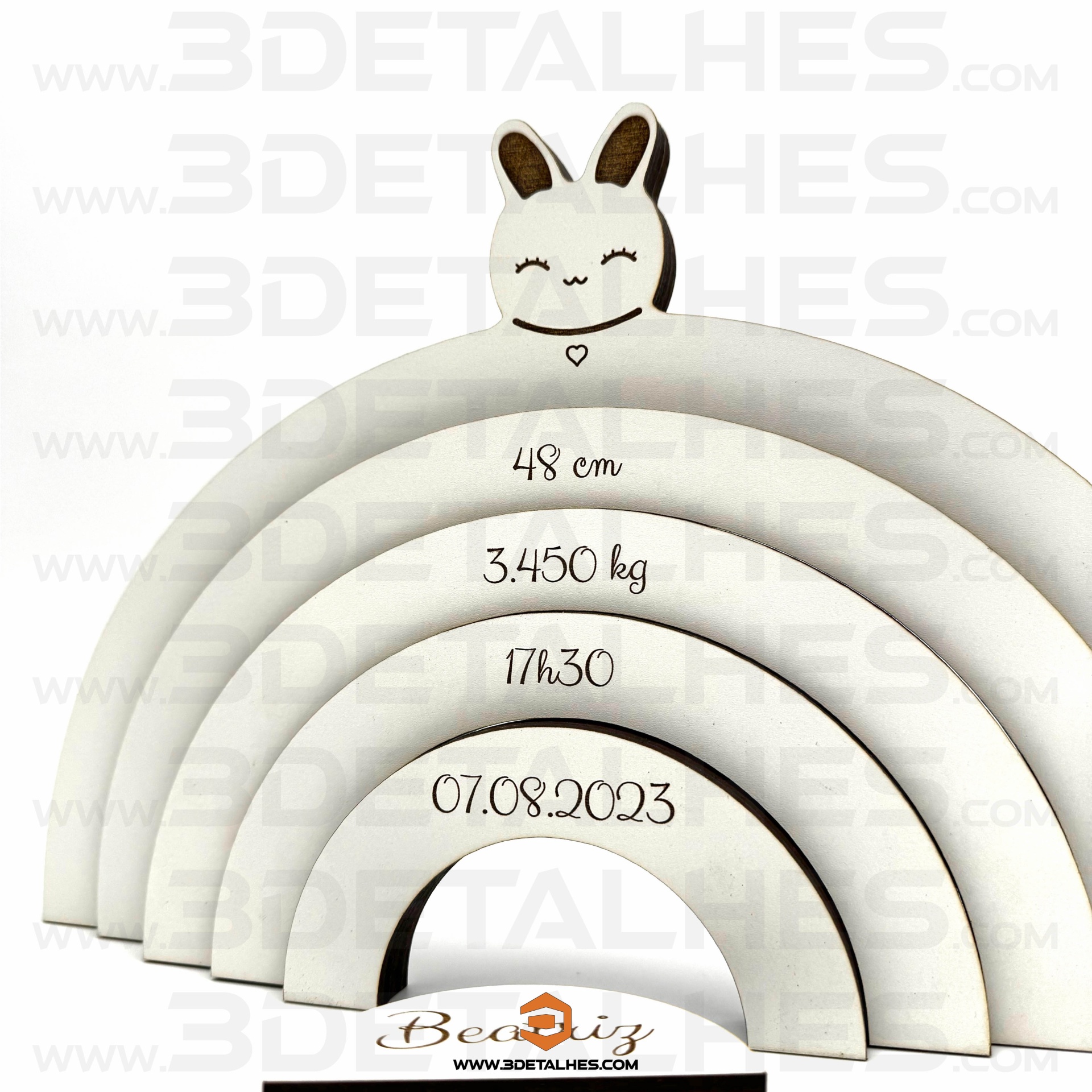 Arco-Íris Coelho com Dados de Nascimento