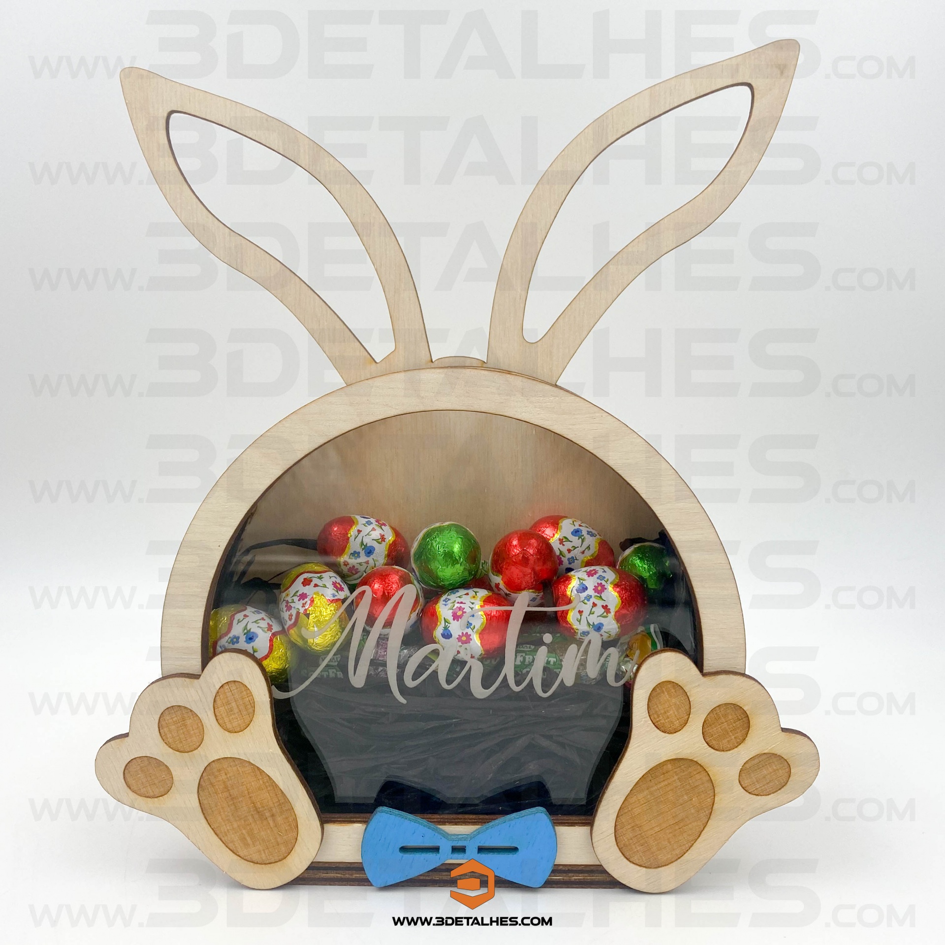 Caixa Coelho com Nome e Surpresa