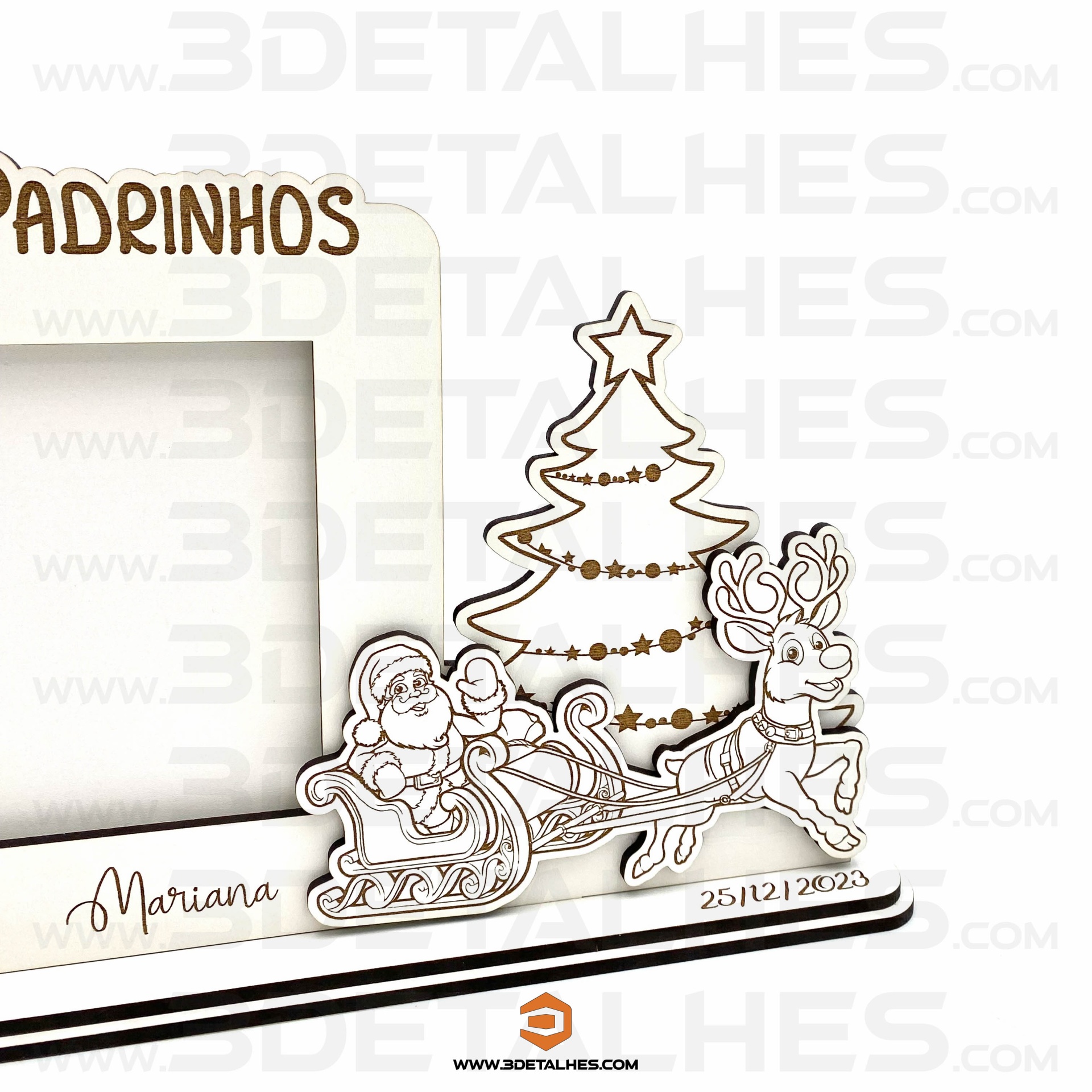 Porta Retrato - Pai Natal e Rena