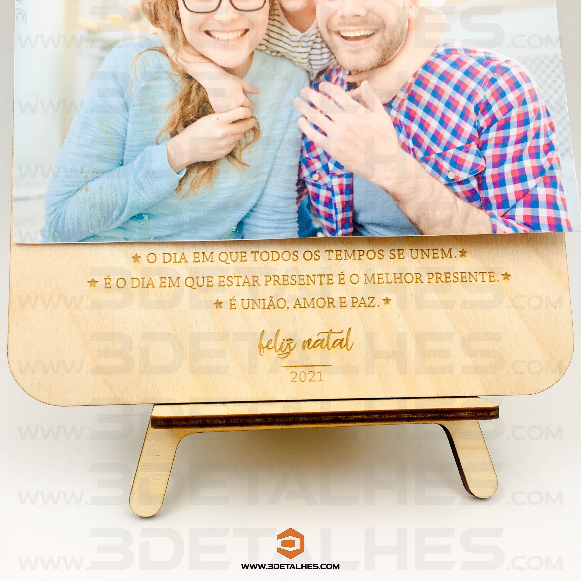 Placa de Natal com mensagem