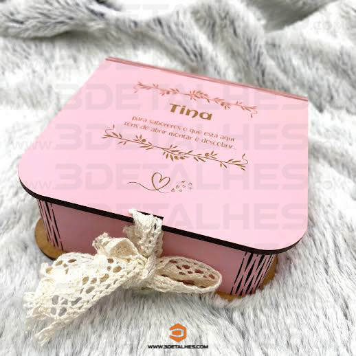 Convite Padrinhos - Puzzle com caixa