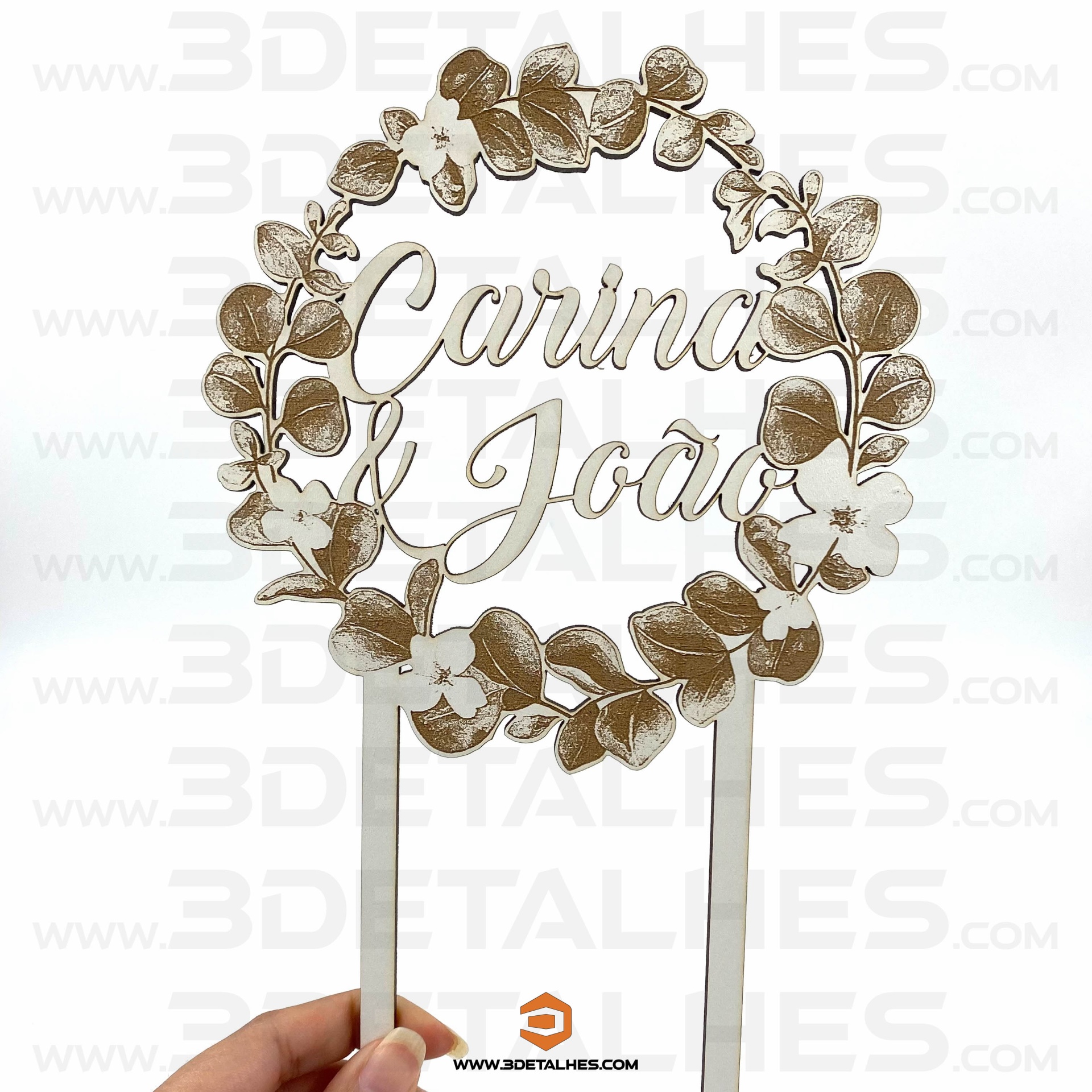 Topo de Bolo - Flores