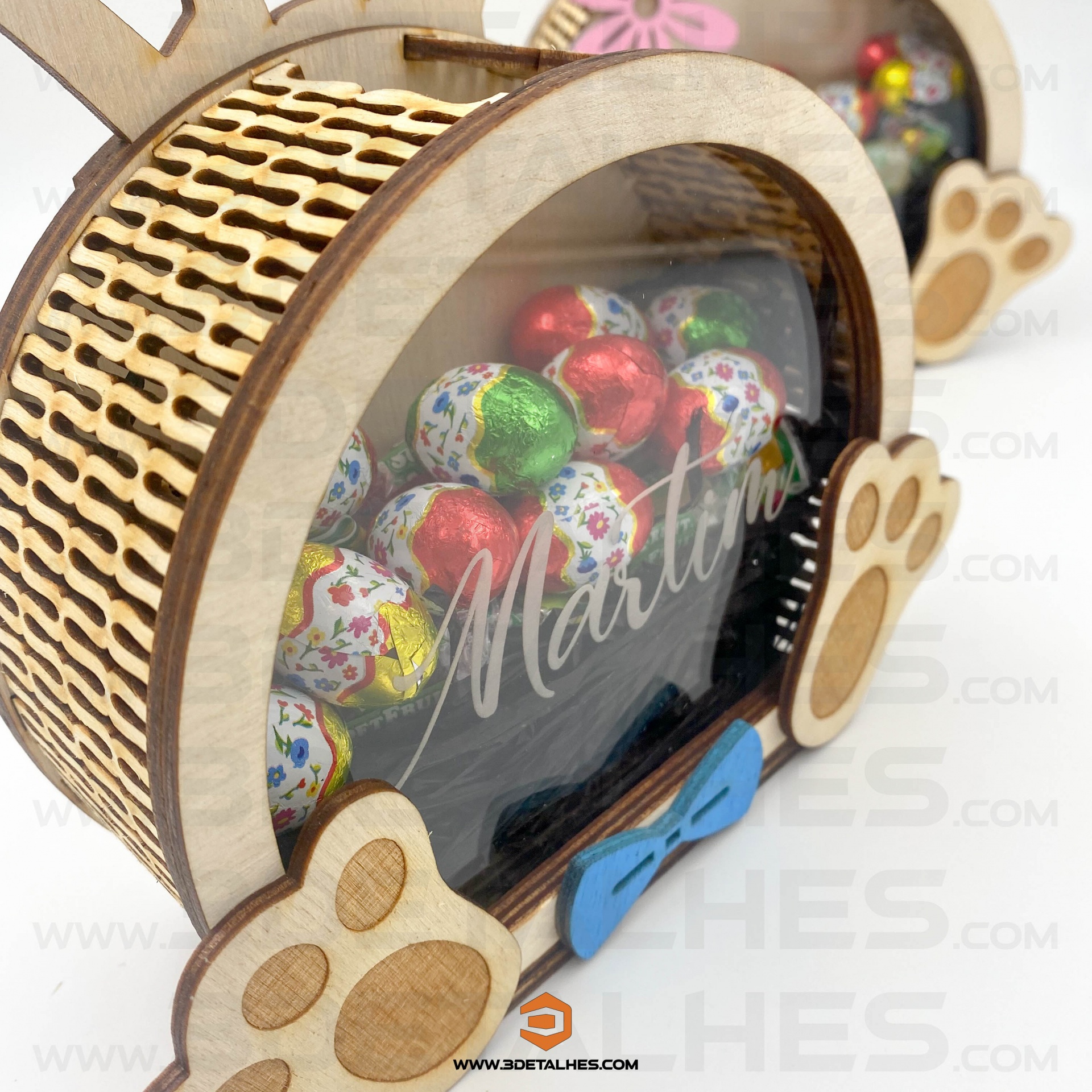 Caixa Coelho com Nome e Surpresa